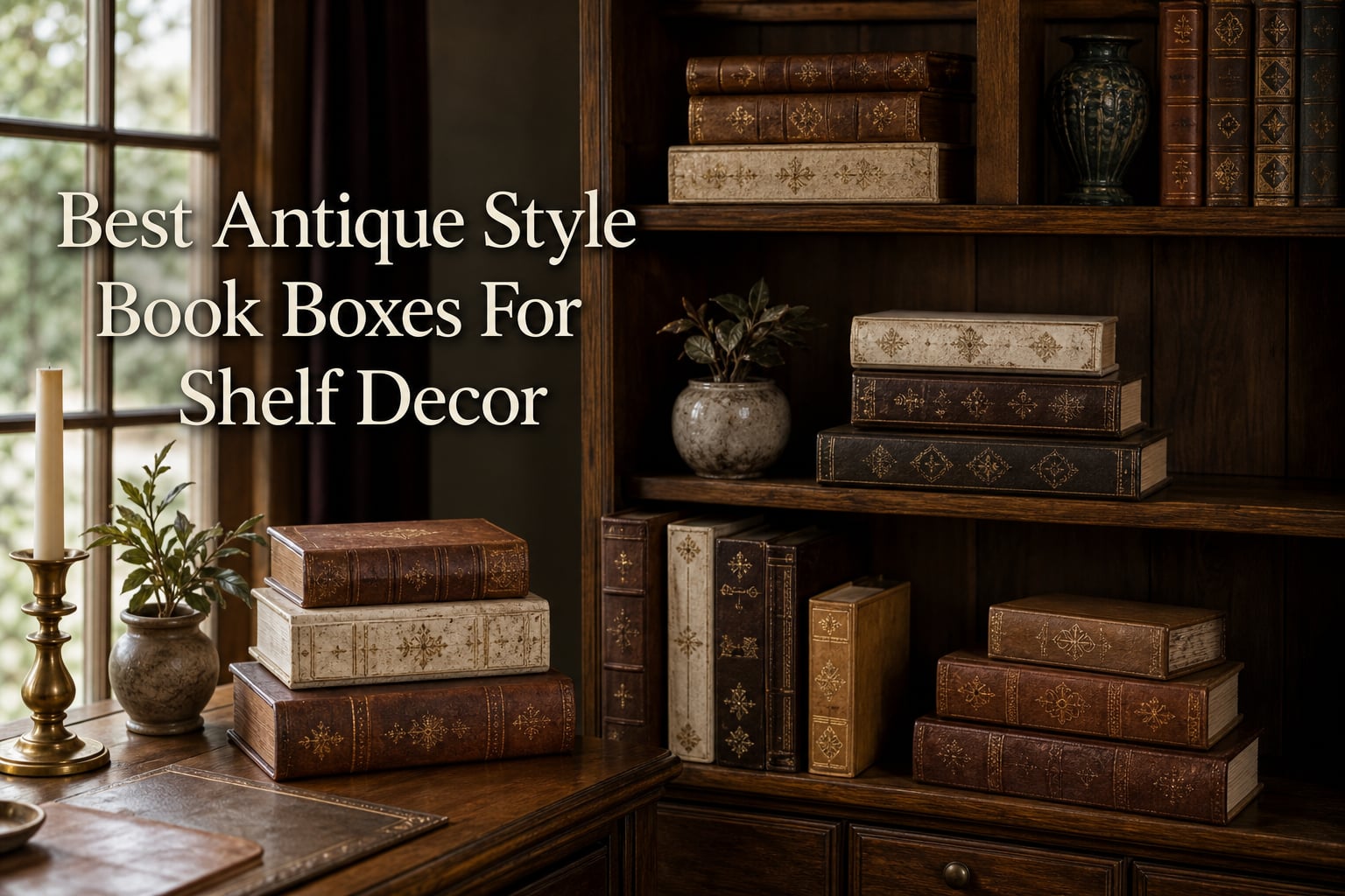 Best Antique Style Book Boxes For Shelf Decor