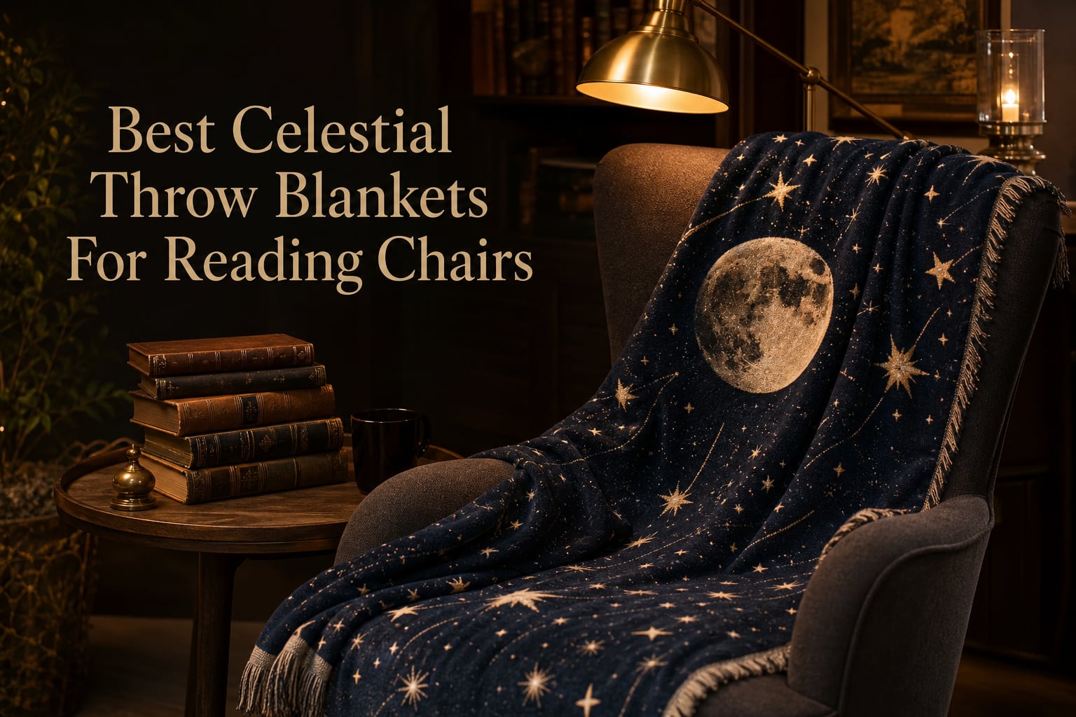 Best Celestial Throw Blankets For Reading Chairs