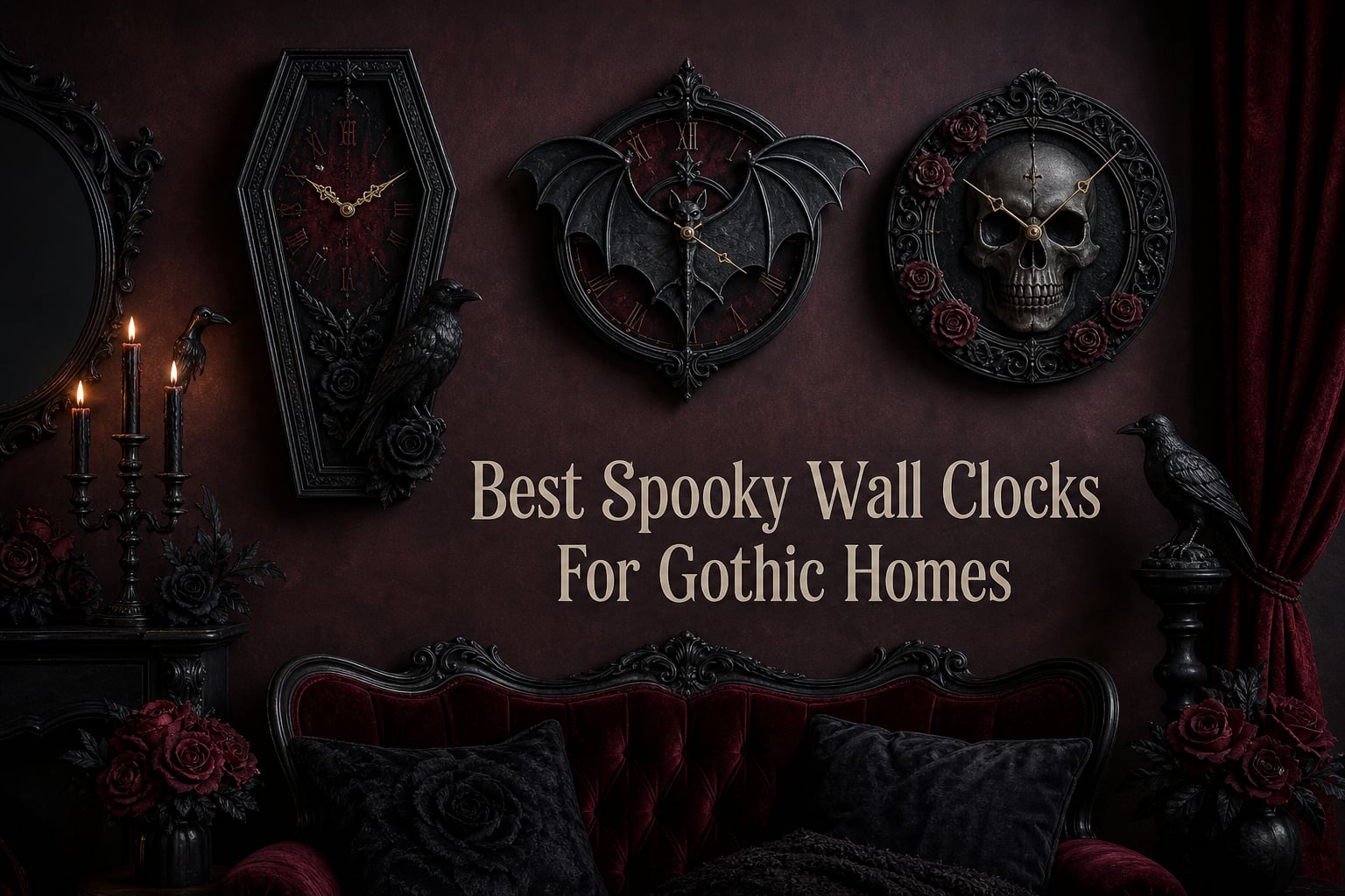 Best Spooky Wall Clocks For Gothic Homes