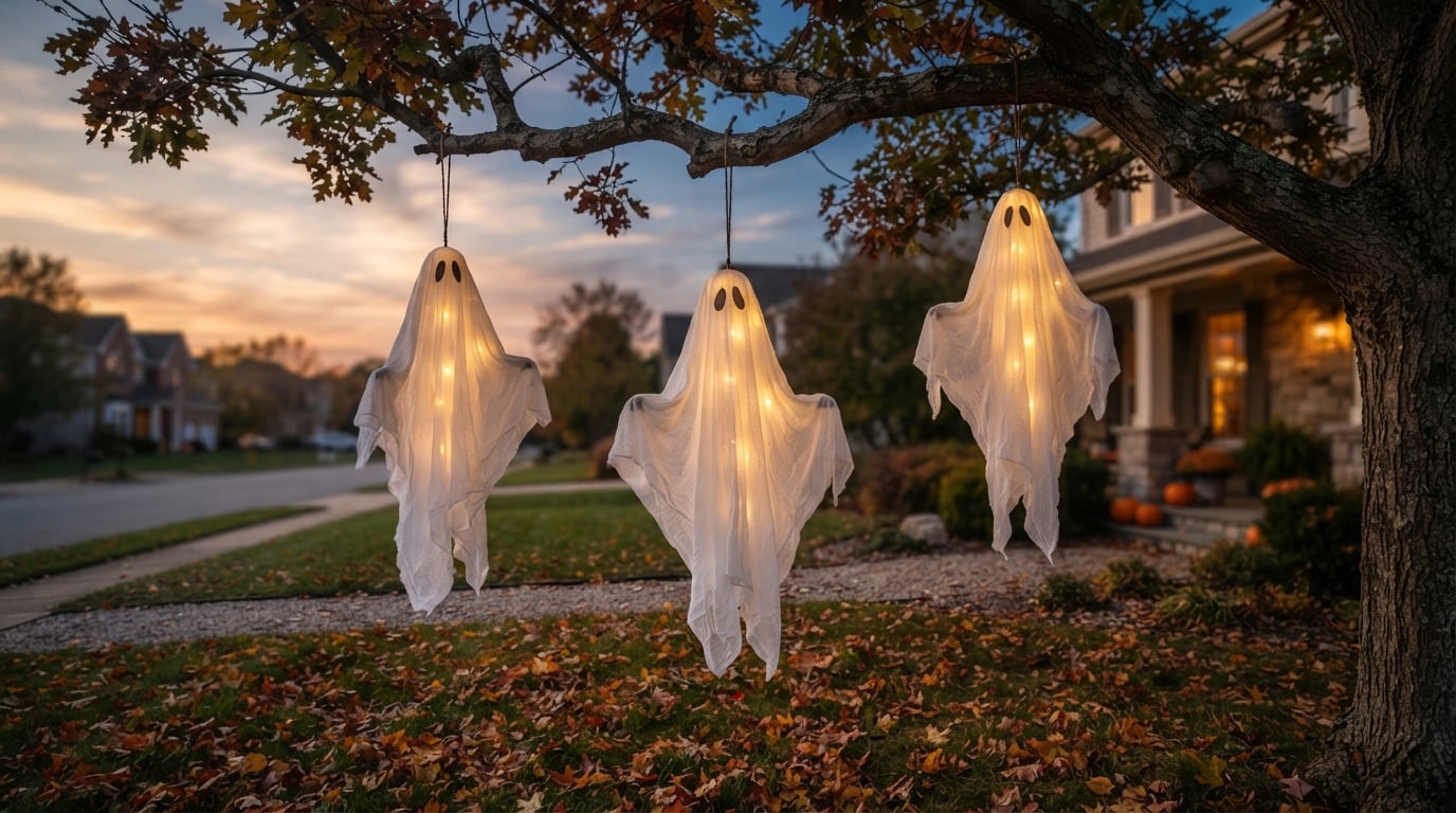 Best Halloween Hanging Ghost Decorations for Trees