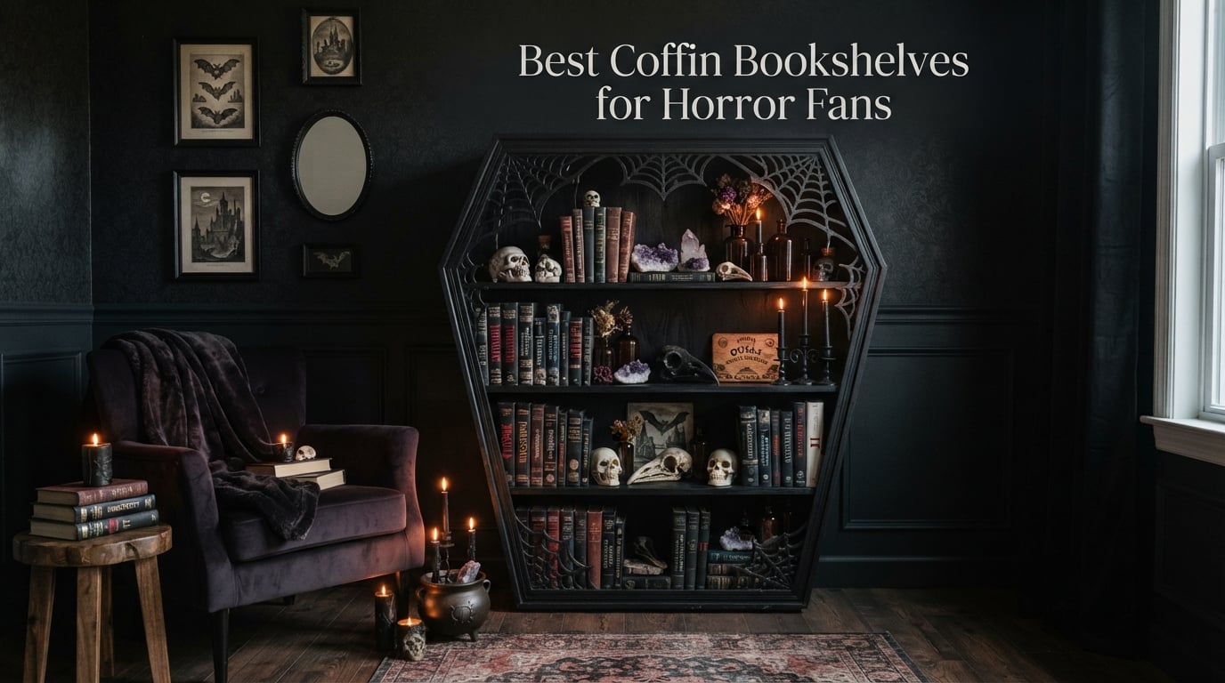 Best Coffin Bookshelves for Horror Fans