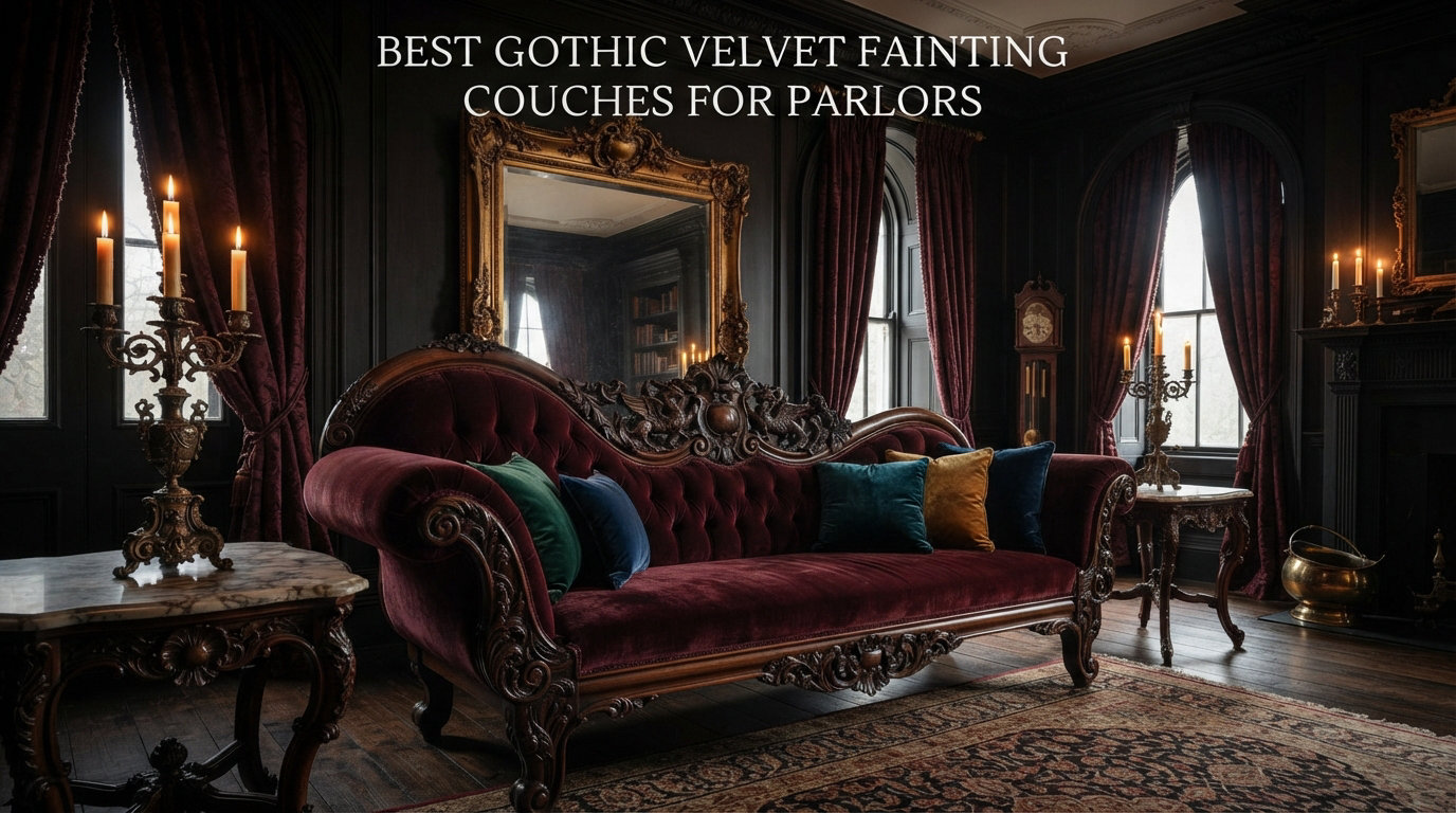 Best Gothic Velvet Fainting Couches for Parlors