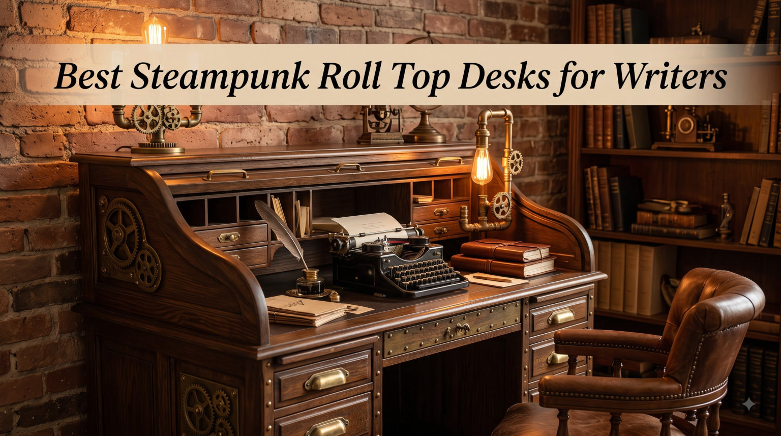Best Steampunk Roll Top Desks for Writers