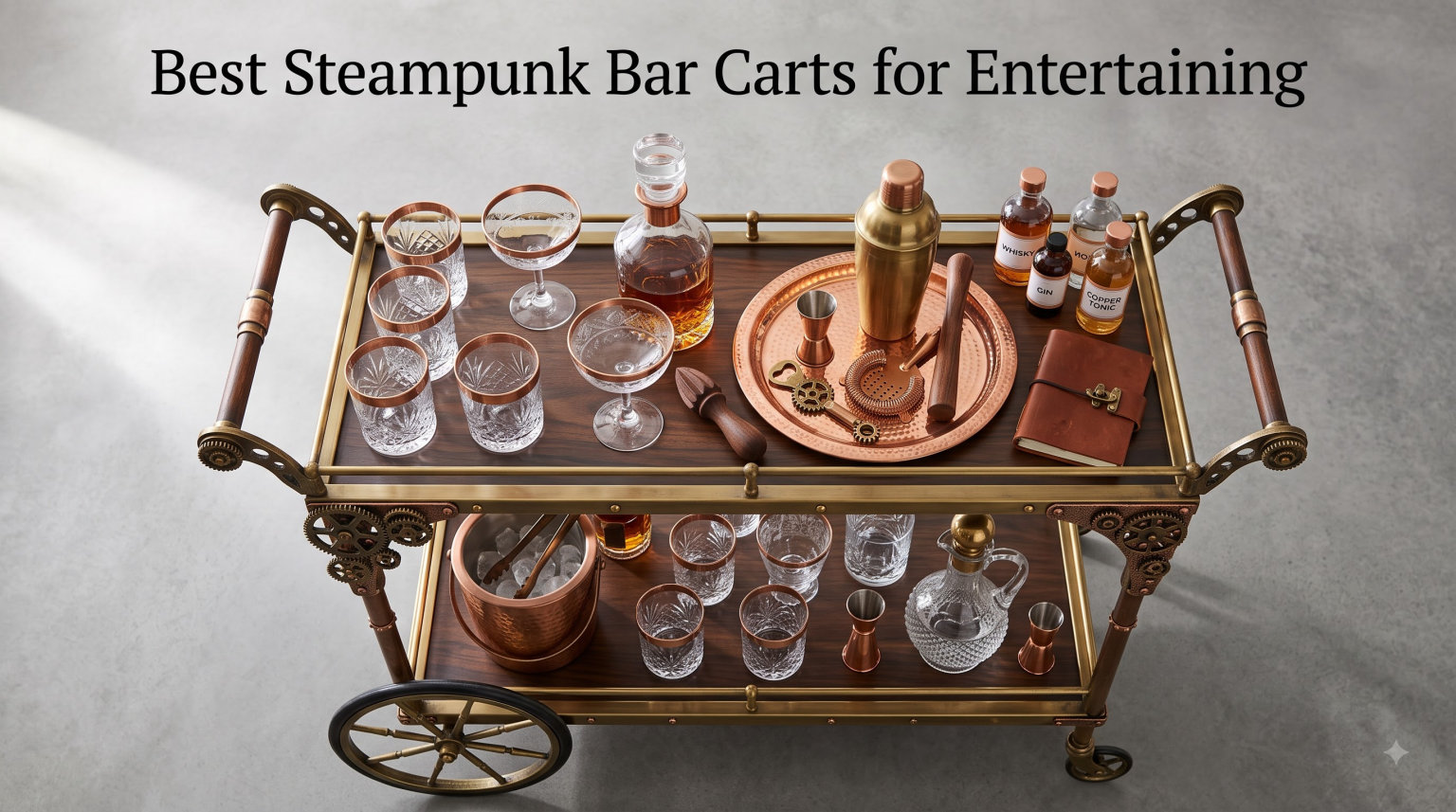 Best Steampunk Bar Carts for Entertaining