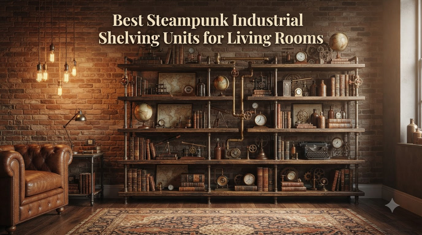 Best Steampunk Industrial Shelving Units for Living Rooms