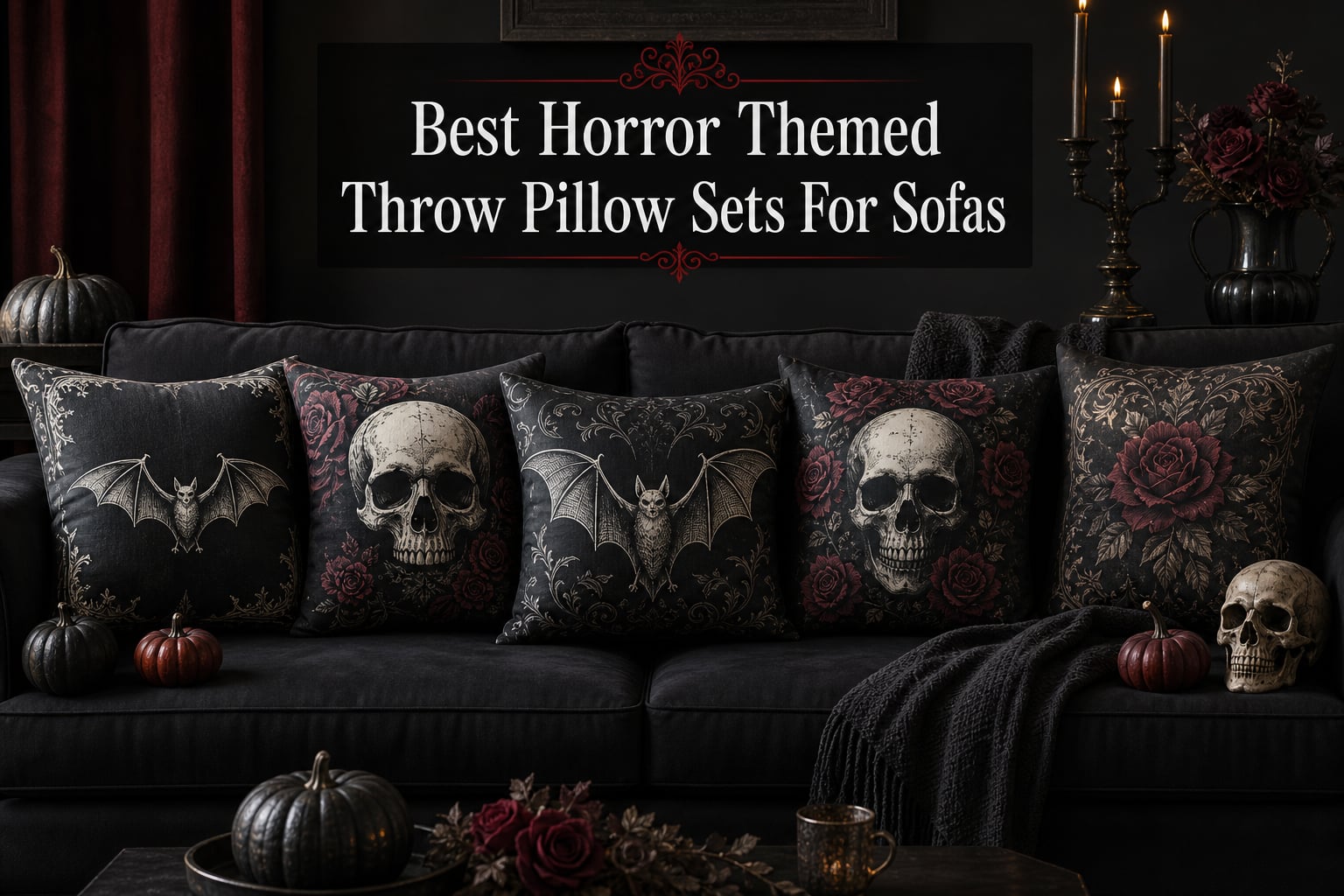 Best Horror Themed Throw Pillow Sets For Sofas