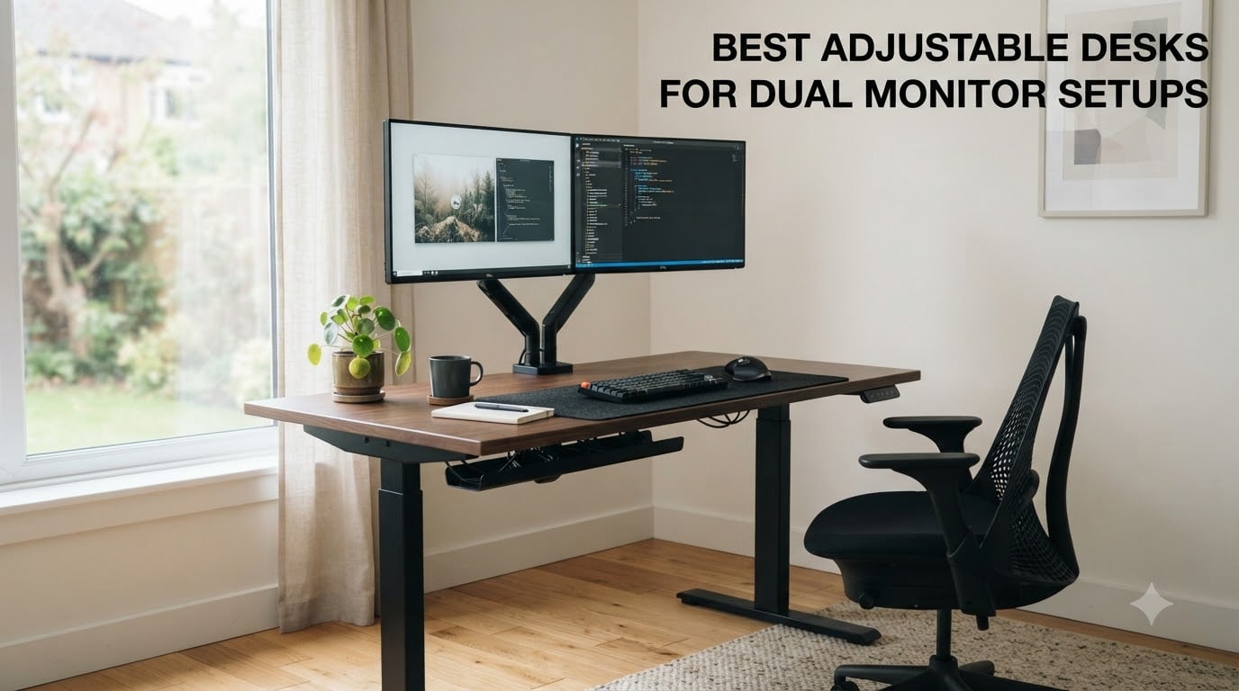 Best Adjustable Desks For Dual Monitor Setups