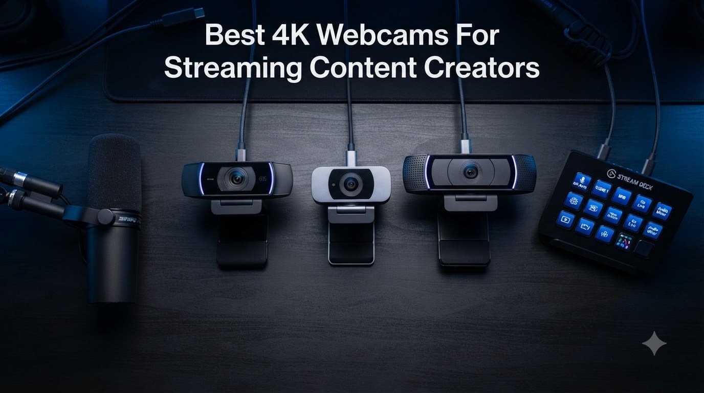 Best 4K Webcams For Streaming Content Creators