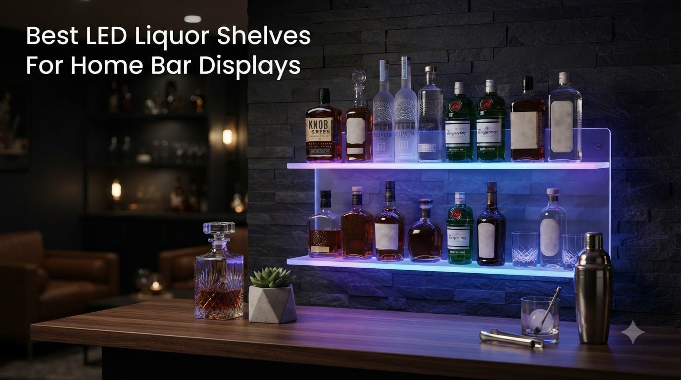 Best LED Liquor Shelves For Home Bar Displays