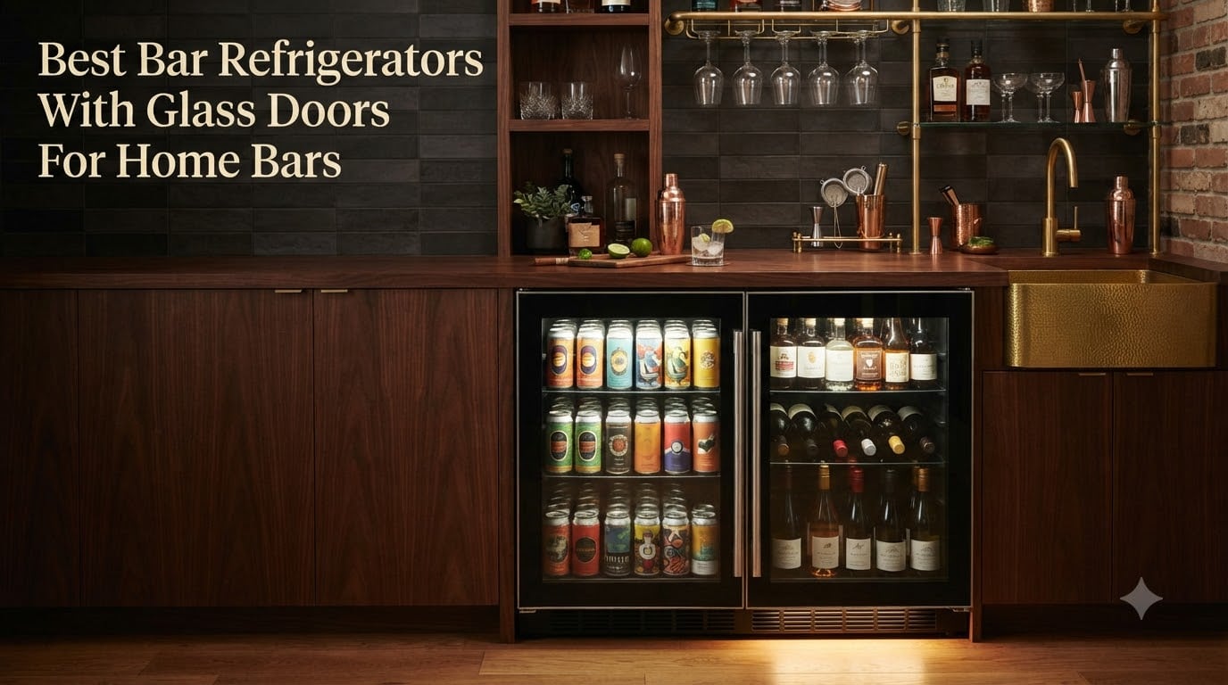 Best Bar Refrigerators With Glass Doors For Home Bars