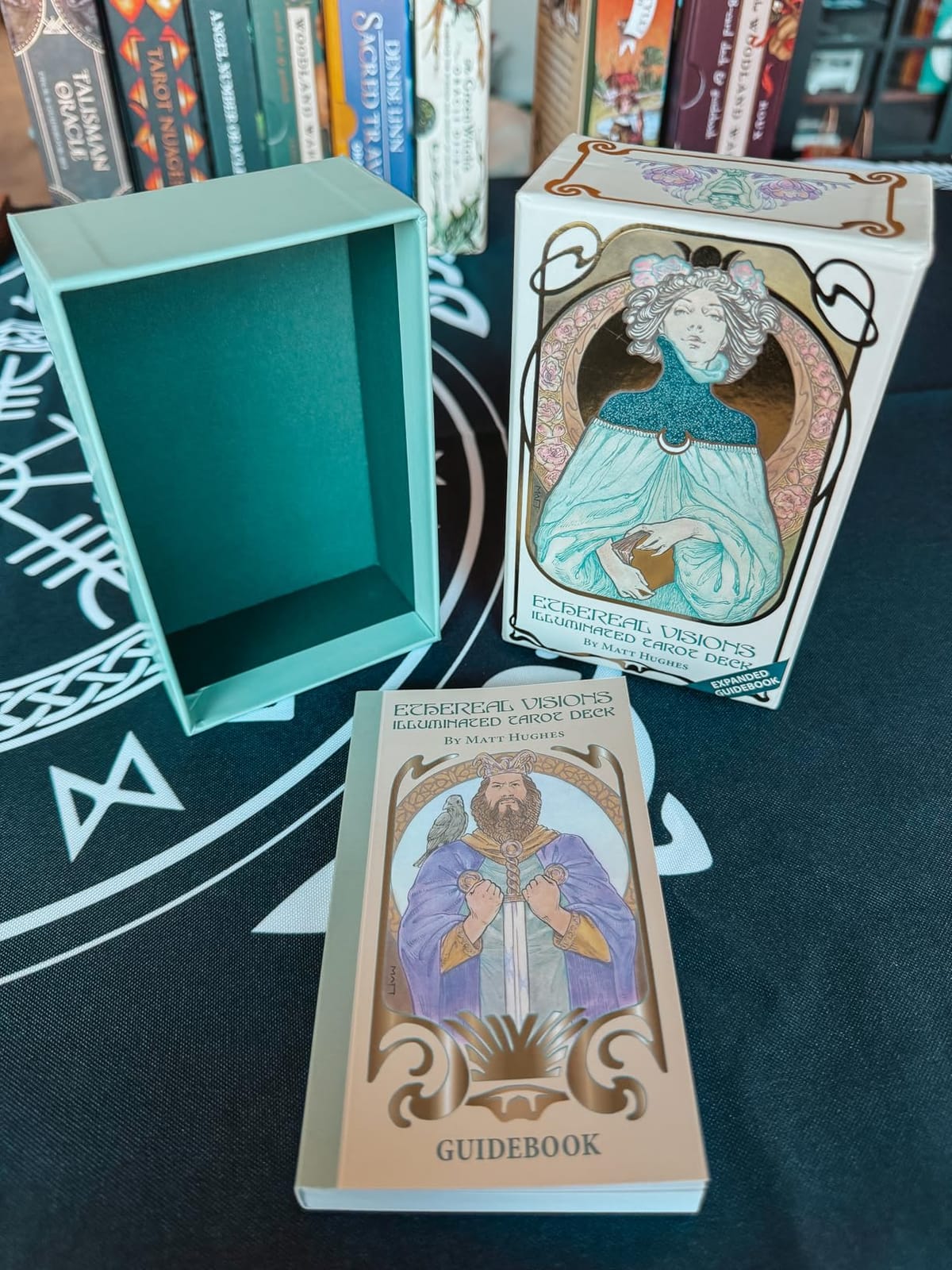 Ethereal Visions Illuminated Tarot Deck: Elegant 80-Card Art Nouveau Tarot Deck with Gold Foil, 140-Page Guidebook customer photo 1