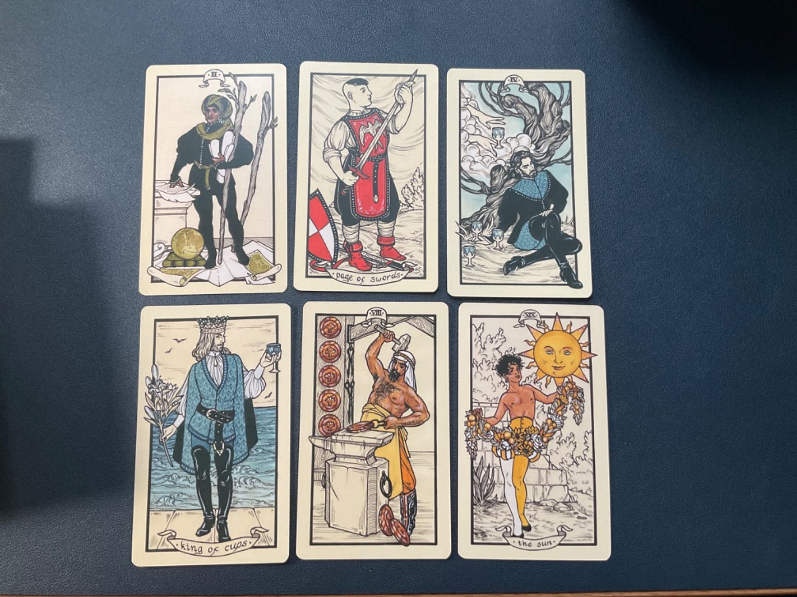Fyodor Pavlov Tarot: Inclusive, Hand-Painted 78-Card Deck with Gold Gilt Edges & Linen Finish with 172-Page Hardcover Guidebook customer photo 2
