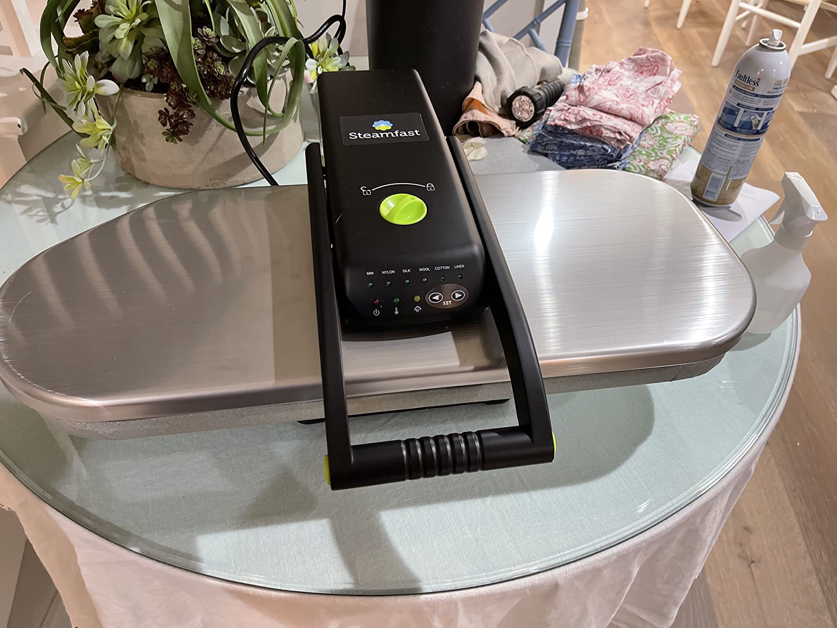 Steamfast SF-680 Digital Steam Press with Multiple Fabric Settings and Steam Burst Function, Stainless/Black customer photo 1