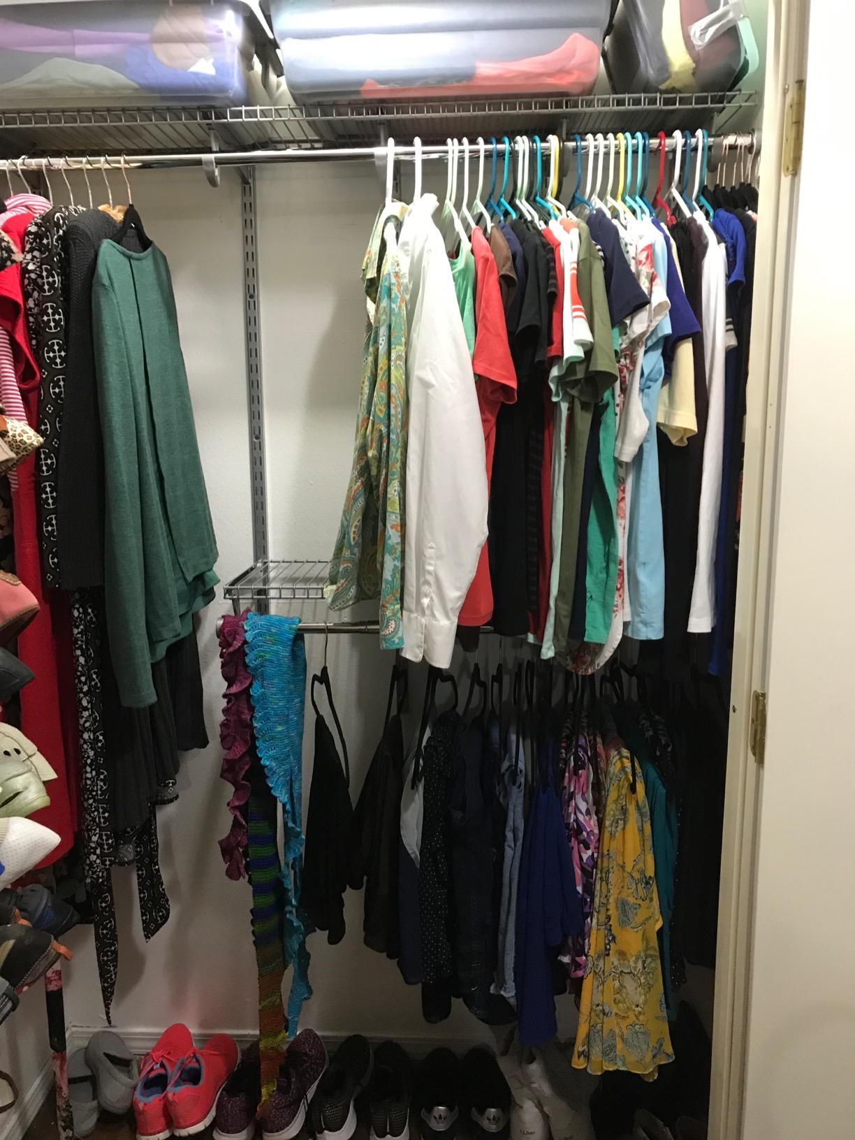 Rubbermaid Configurations Deluxe Custom Closet Kit 4-8 Ft. Adjustable Metal Wire Shelving Titanium Finish Expandable Organization System Hardware Included for Home Closet/Pantry/Laundry/Mudroom customer photo 2