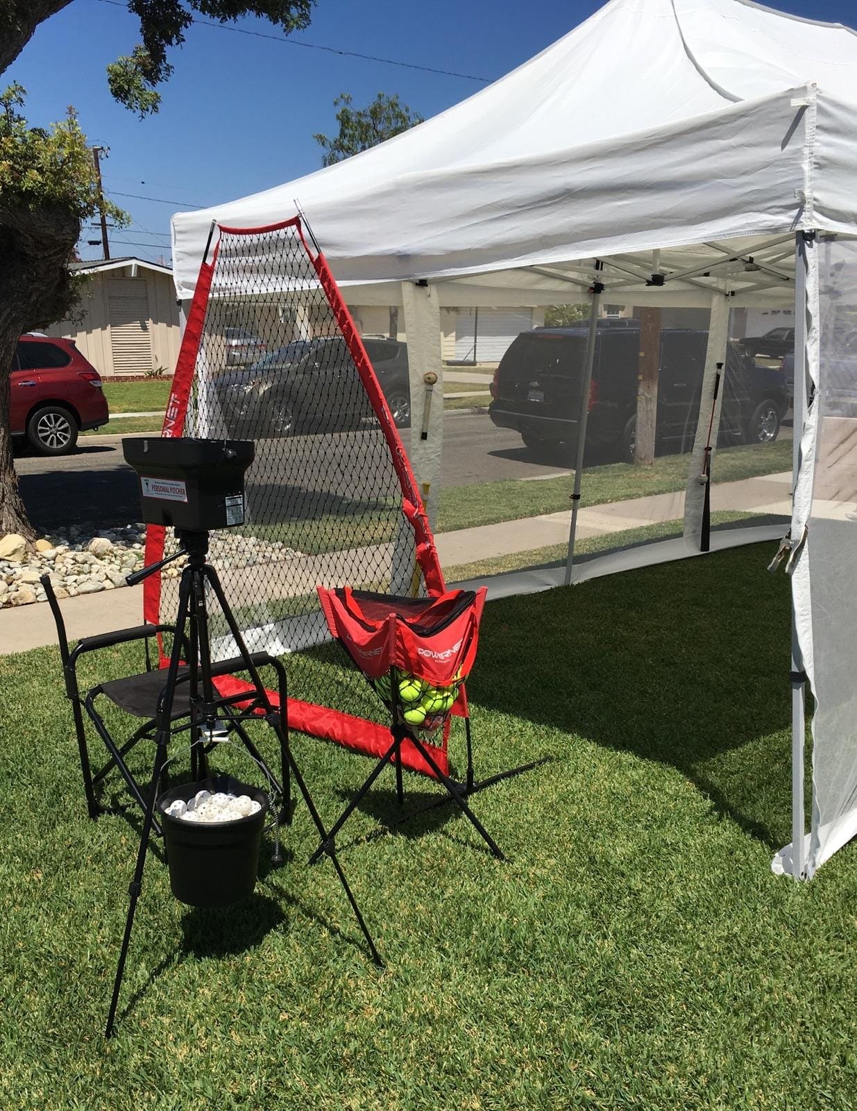 Personal Pitcher Pro Pitching Machine w/48 Small Golf Ball Size Balls | For Indoor/Outdoor Baseball or Softball Training | Curveballs, Sliders, Soft Toss, Fastballs with 4 Speed Settings customer photo 2