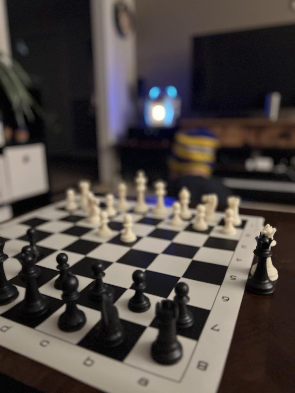 WE Games Best Value Tournament Chess Set - 34 Chess Pieces, Roll Up Vinyl Chess Board, Chess Bag and Equalizer Dice customer photo 2