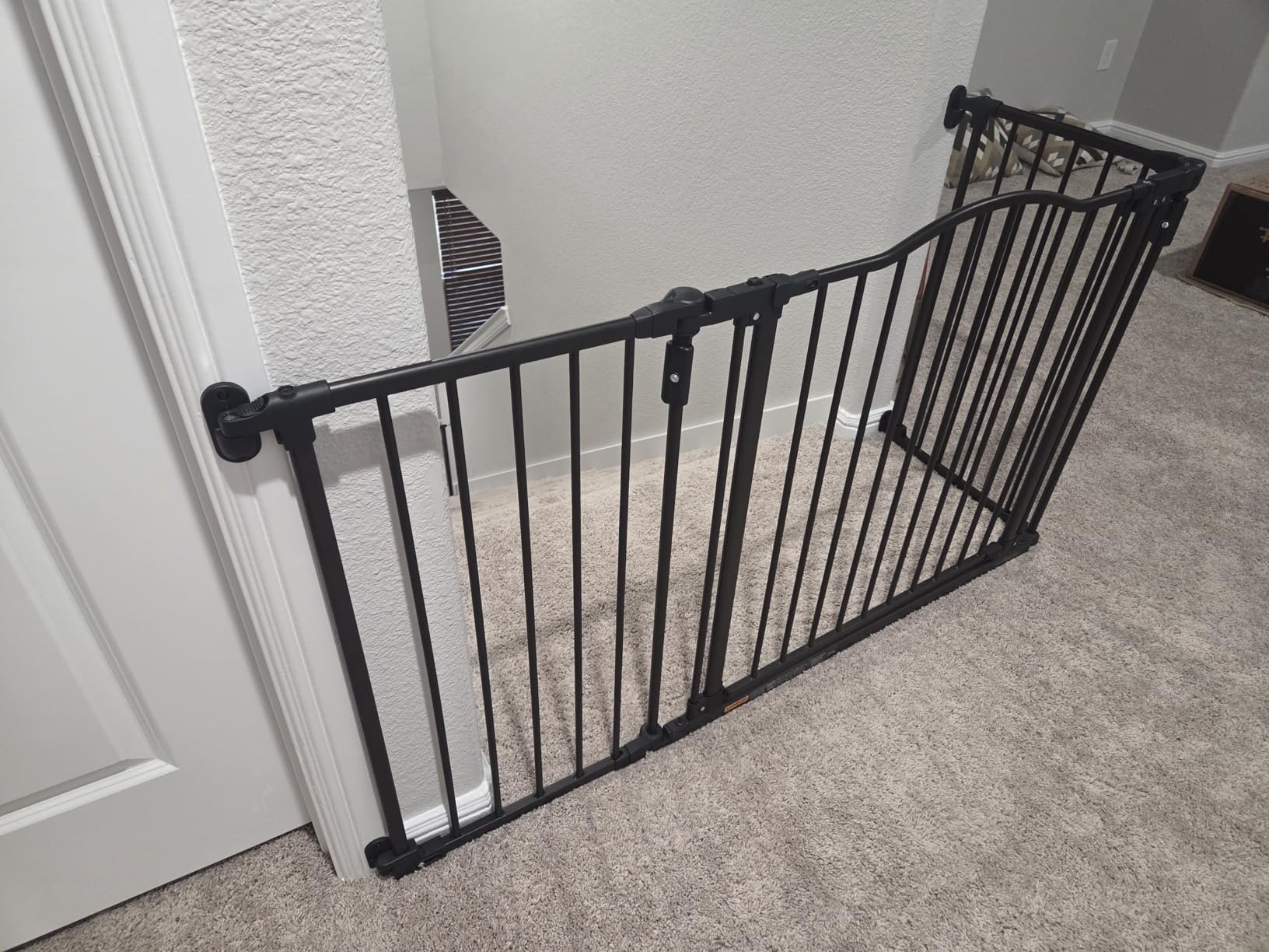 Toddleroo by North States - Deluxe Decor Safety Gate: Hardware Mounted Extra Wide Metal Baby Gate - Adjustable Child Gate - 38.3 to 72 Inches Wide - 30 Inches Tall - Matte Bronze customer photo 2
