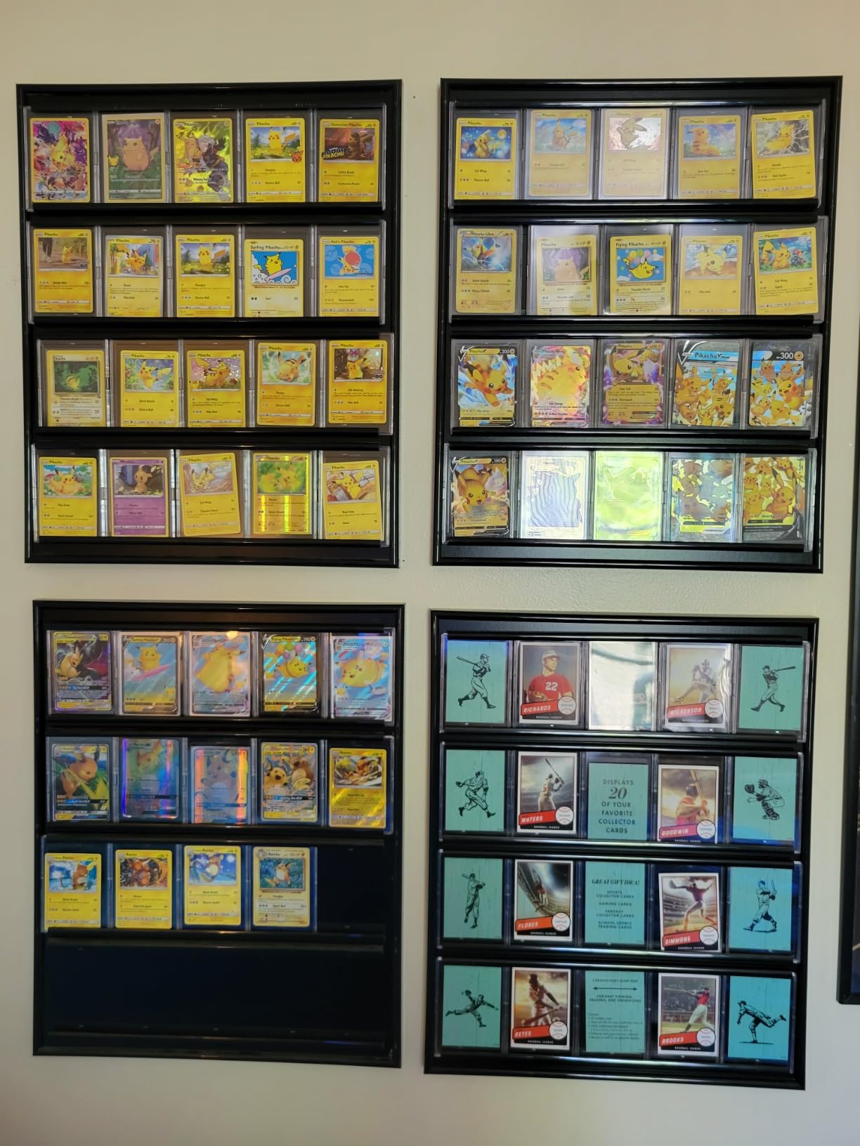 MCS 16x20 Inch Collector Card Wall Display, Holds 20 Sports Cards, Black (52894) customer photo 2