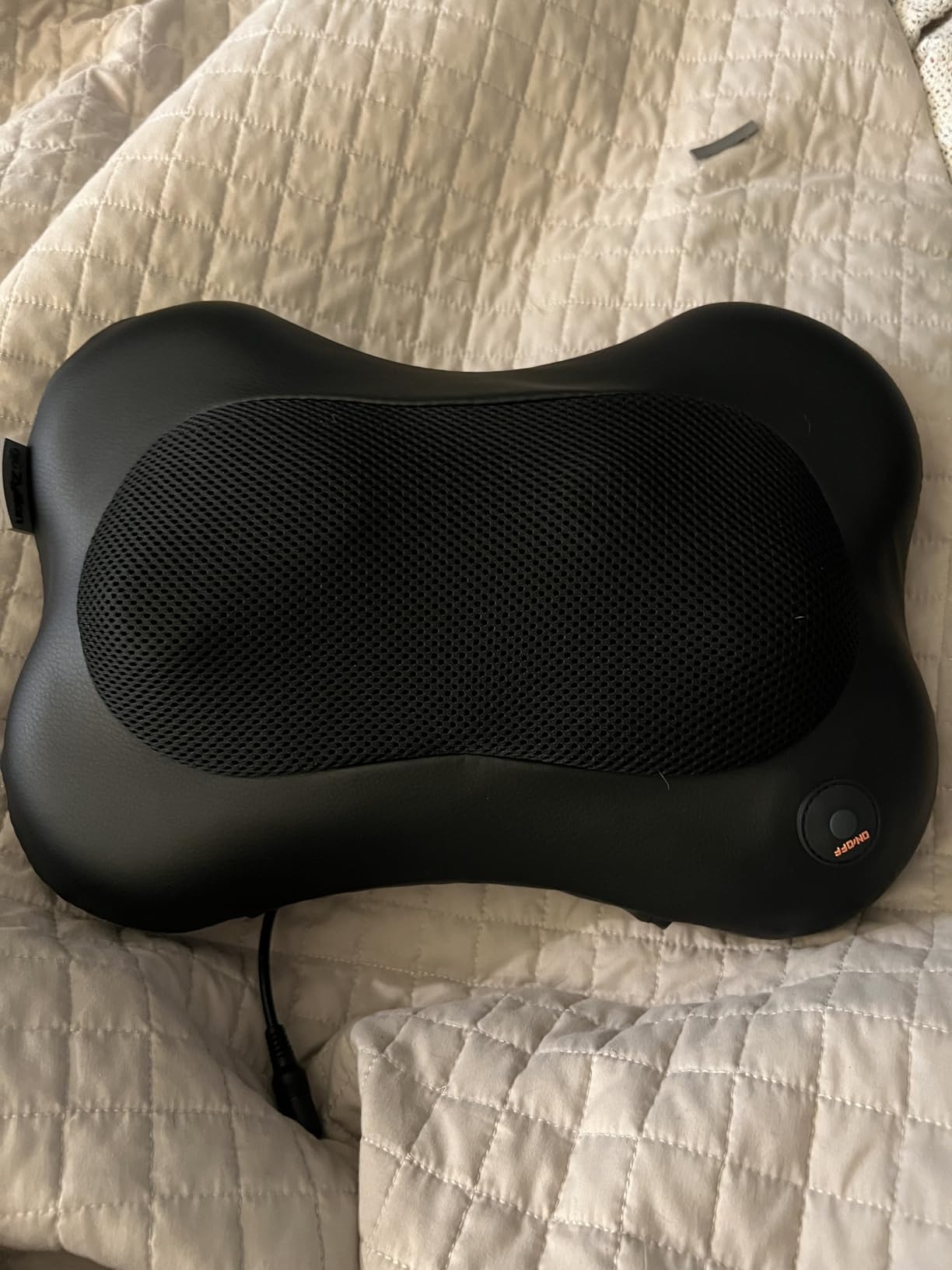 Zyllion Shiatsu Back and Neck Massager with Heat - 3D Electric Kneading Deep Tissue Massage Pillow for Muscle Pain Relief, Black, ZMA-13 customer photo 1