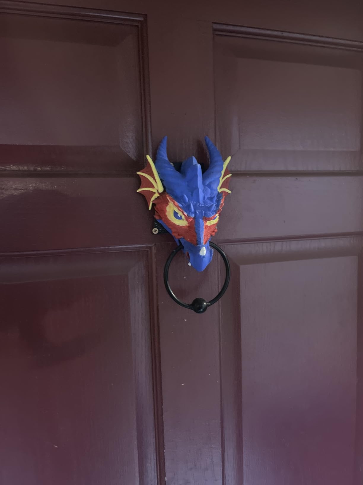 Ebros Gift Gothic Ancient Horned Dragon Wyvern Monarch Guardian Head Door Knocker Myths And Legends Dungeons And Dragons Home Decor Figurine customer photo 1