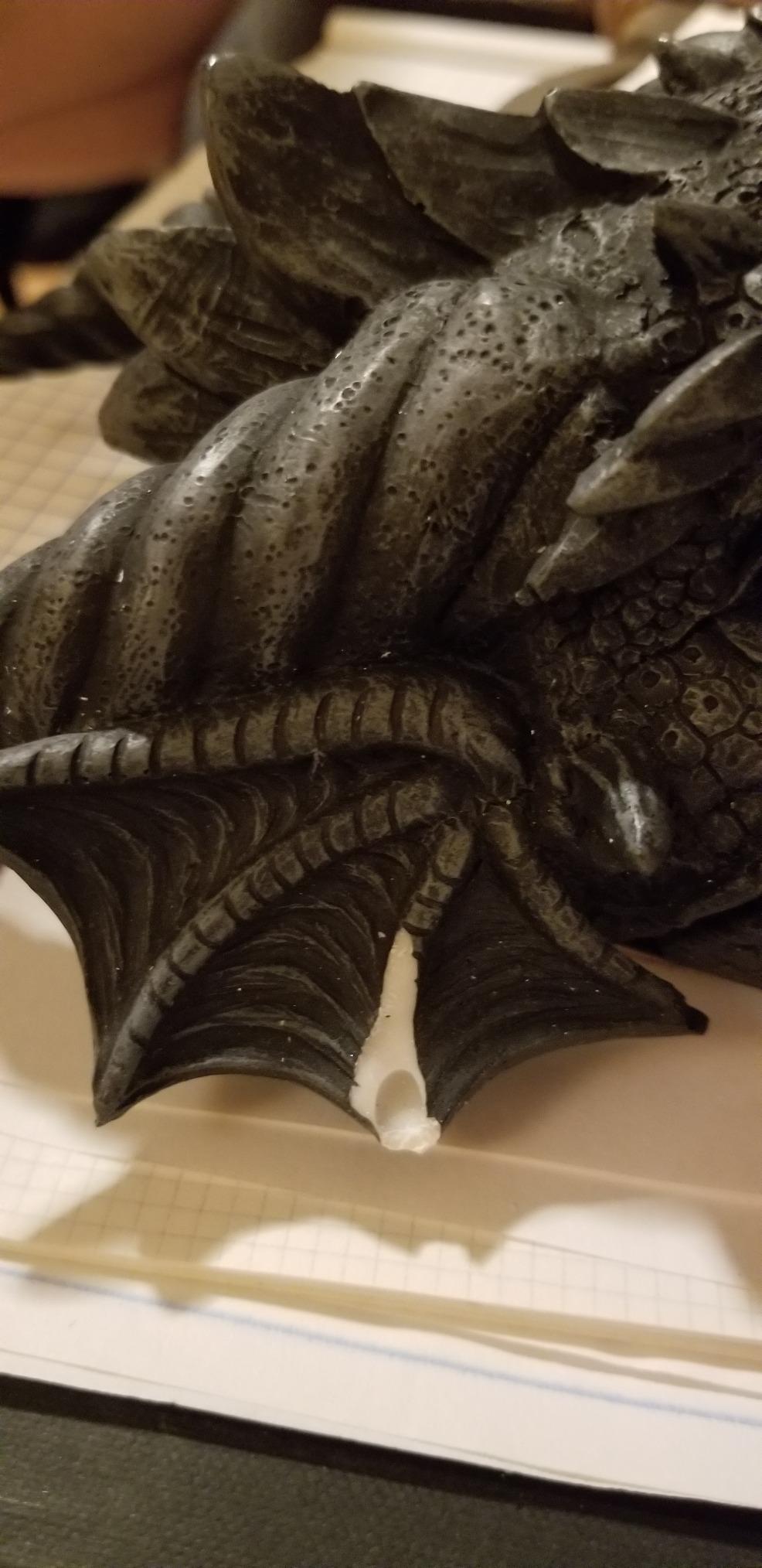 Gothic Dragon Door Knocker Cast Iron Finish customer photo 1