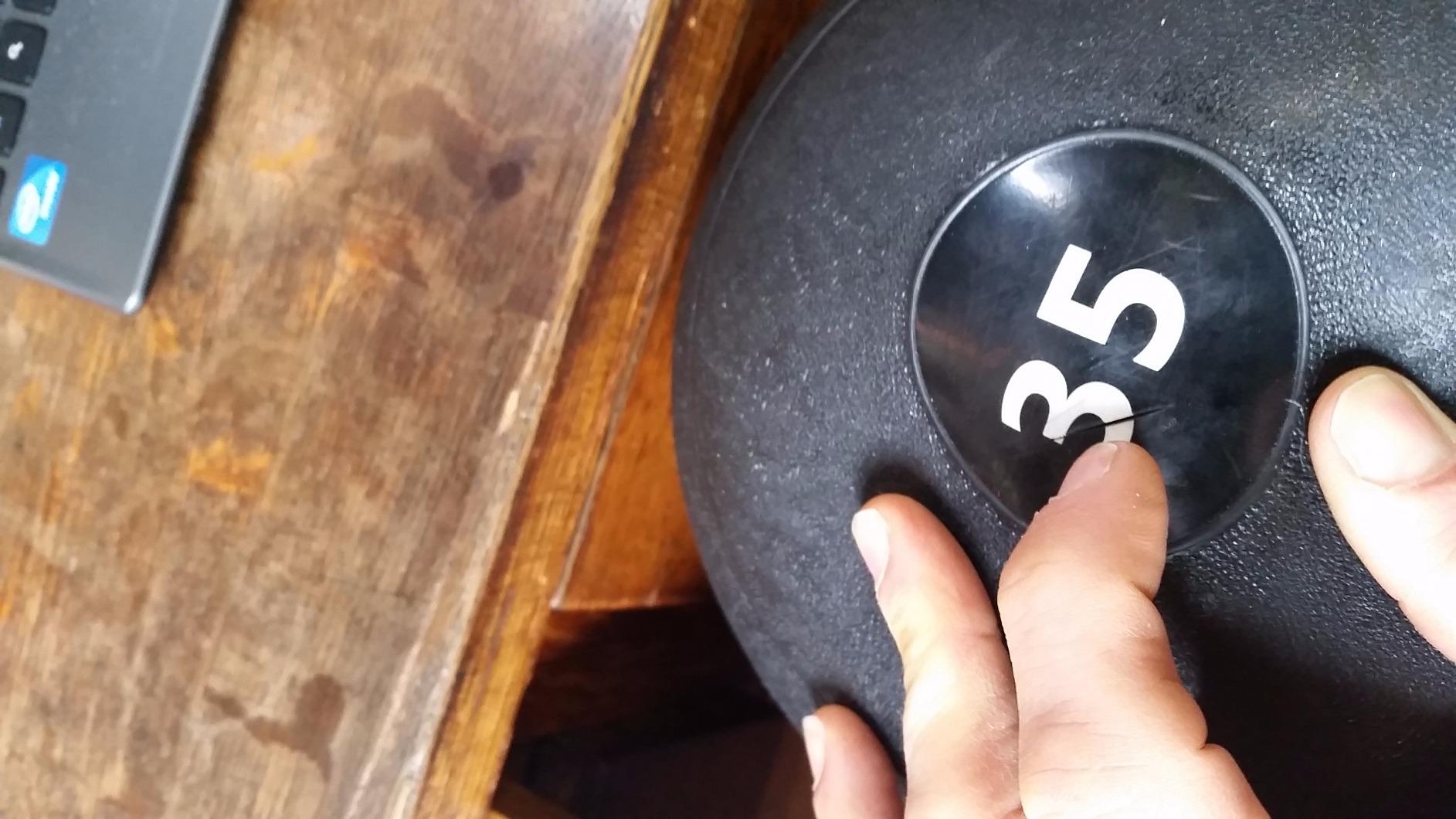 JFIT Slam Ball - Textured Grip, Sand Filled Dead Weight Slam Ball customer photo 1