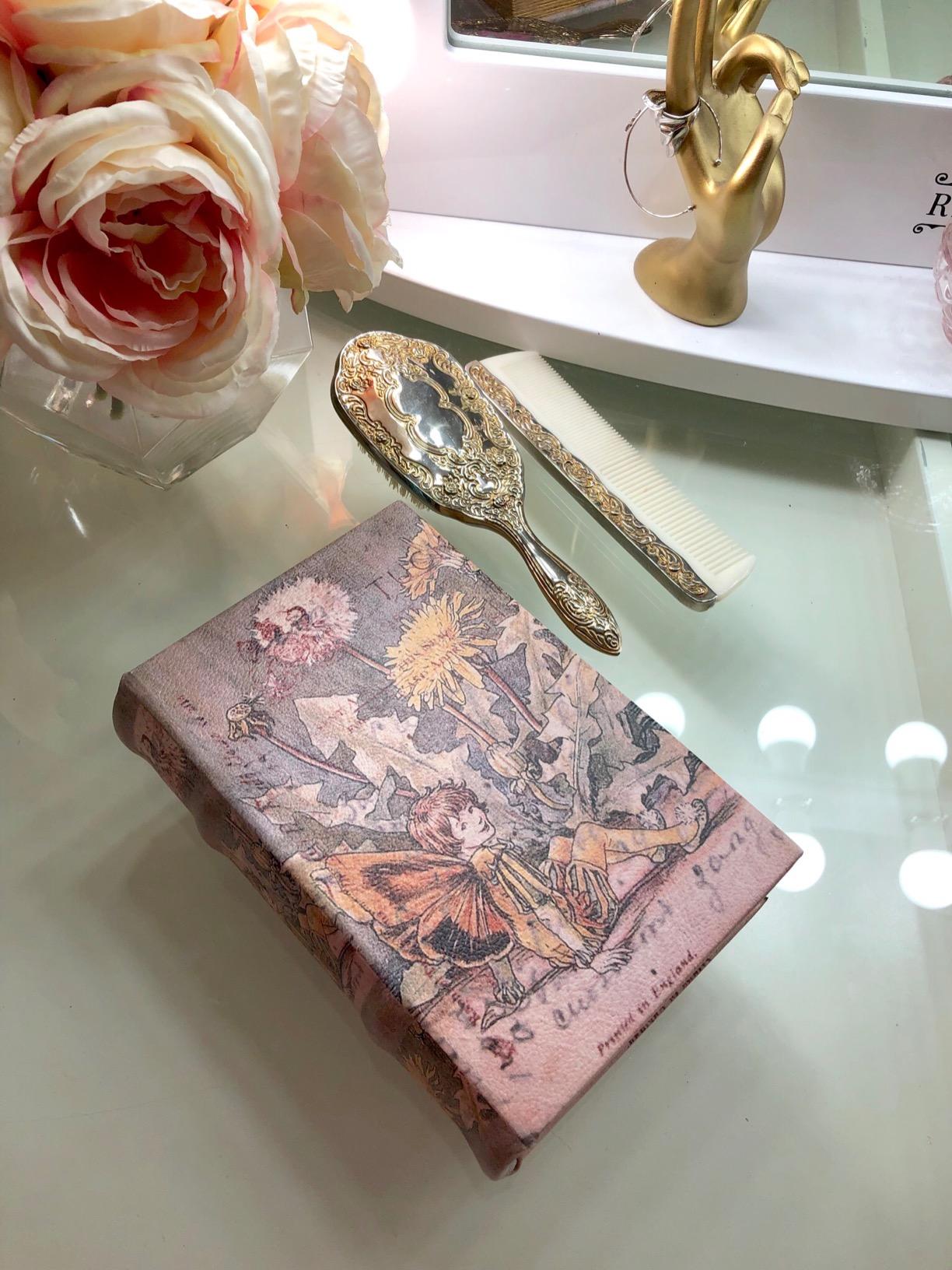 Medieval Fairy Secret Storage Book Box Stash Box Faux Leather Over Wood customer photo 2