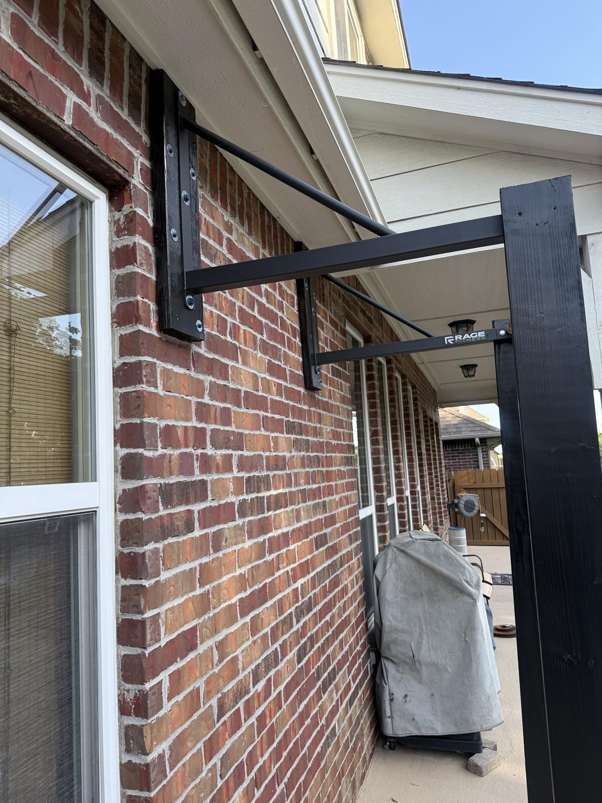 Rage Fitness Wall Mounted Pull Up Bar, Heavy-Duty Steel, 500lbs Capacity customer photo 1
