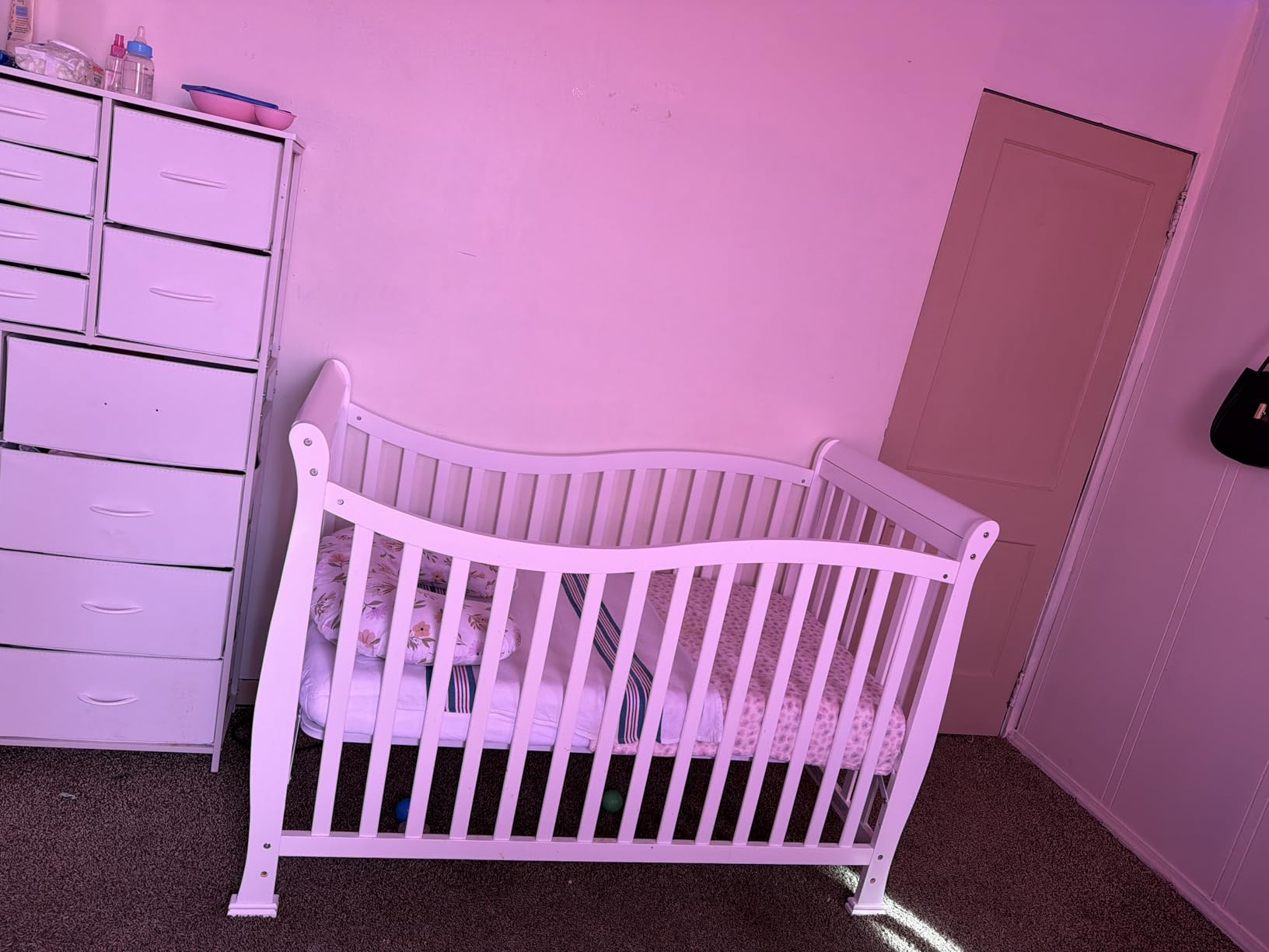 Dream On Me Violet 7-in-1 Convertible Full-Size Baby Crib with Toddler, Day & Full Bed Conversion in White, GreenGuard Gold & BSA, 3 Mattress Heights, Sustainable Pinewoo customer photo 1