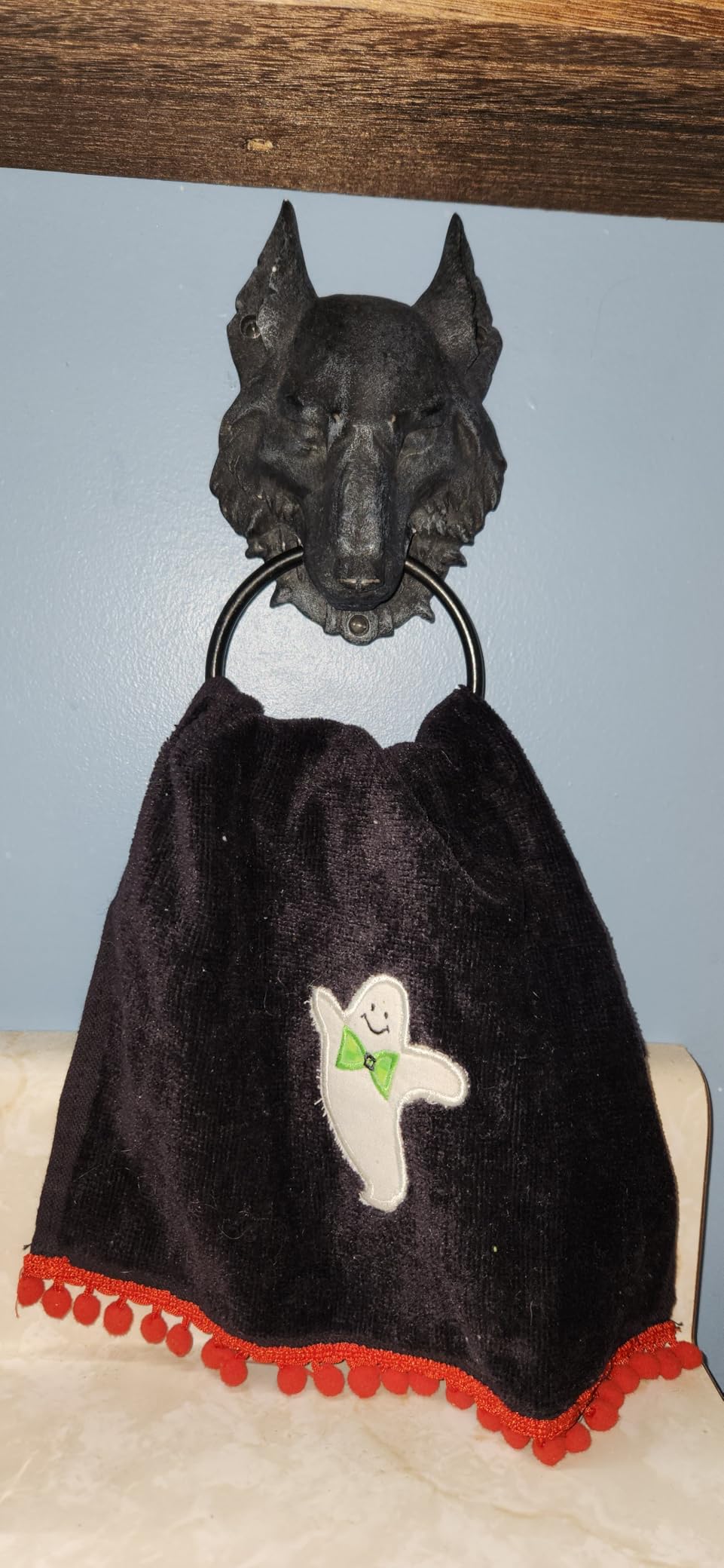 Pacific Giftware 8.5 Inch Evil Wolf Gargoyle Resin Door Knocker Statue Figurine customer photo 2