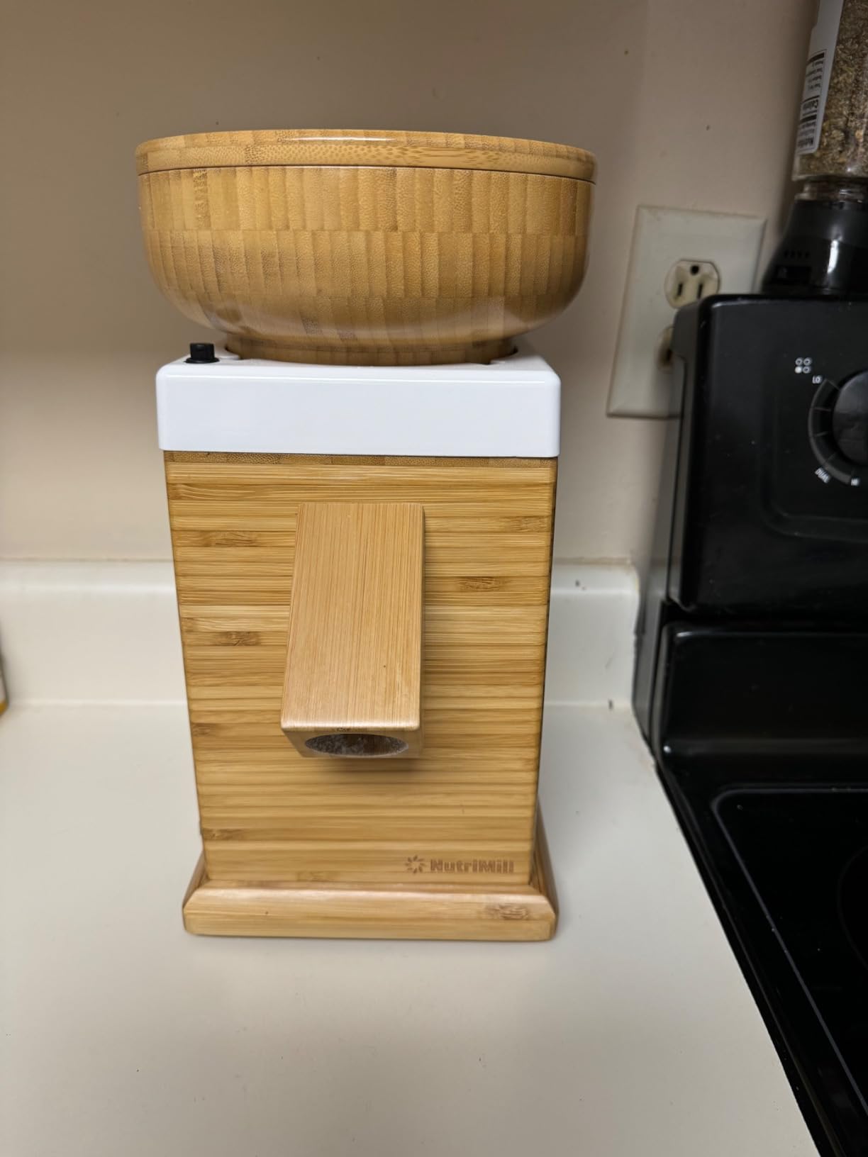 NutriMill Harvest Electric Stone Grain Mill, 450 Watt - Silver customer photo 1