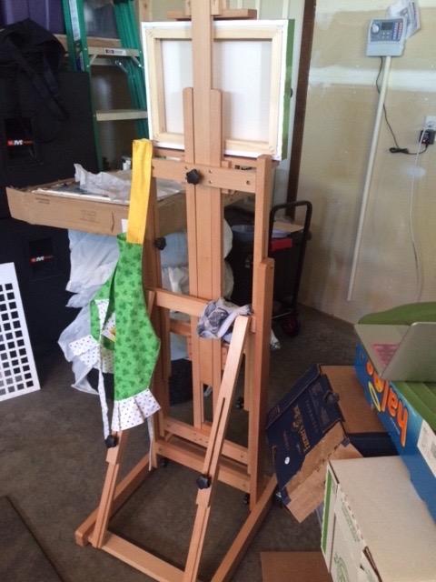 U.S. Art Supply Master Multi-Function Studio Artist Wooden Floor Easel | Large Heavy Duty Adjustable H-Frame, Tilts Flat, Mast Adjusts to 97
