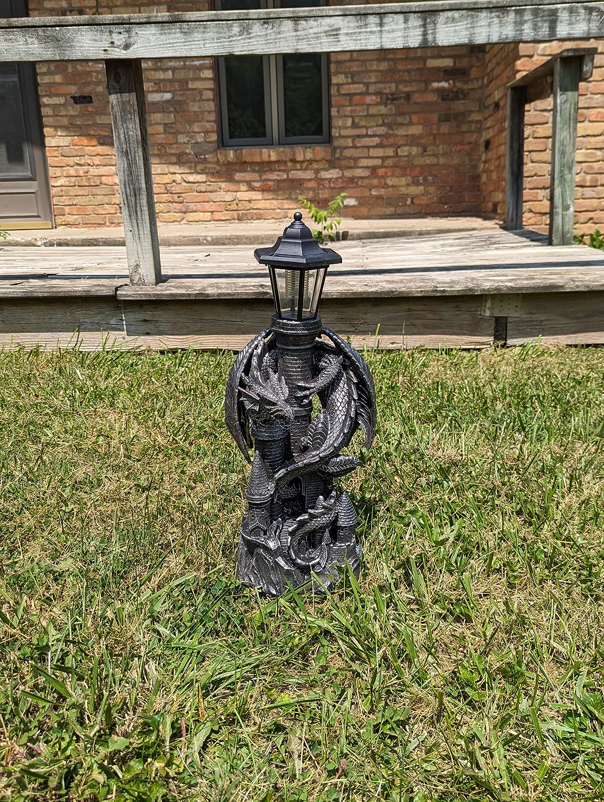 Dragon with Solar Light Statue Solar Dragon Lantern Figurine-f customer photo 2