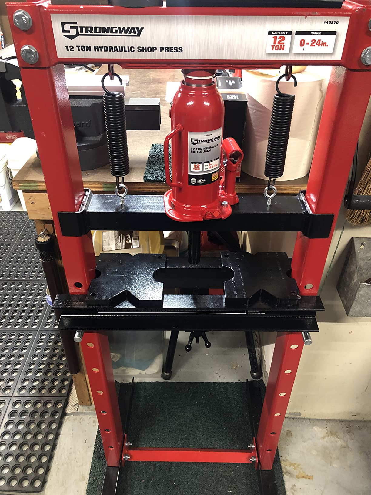 Strongway 12-Ton Hydraulic H-Frame Shop Press customer photo 2