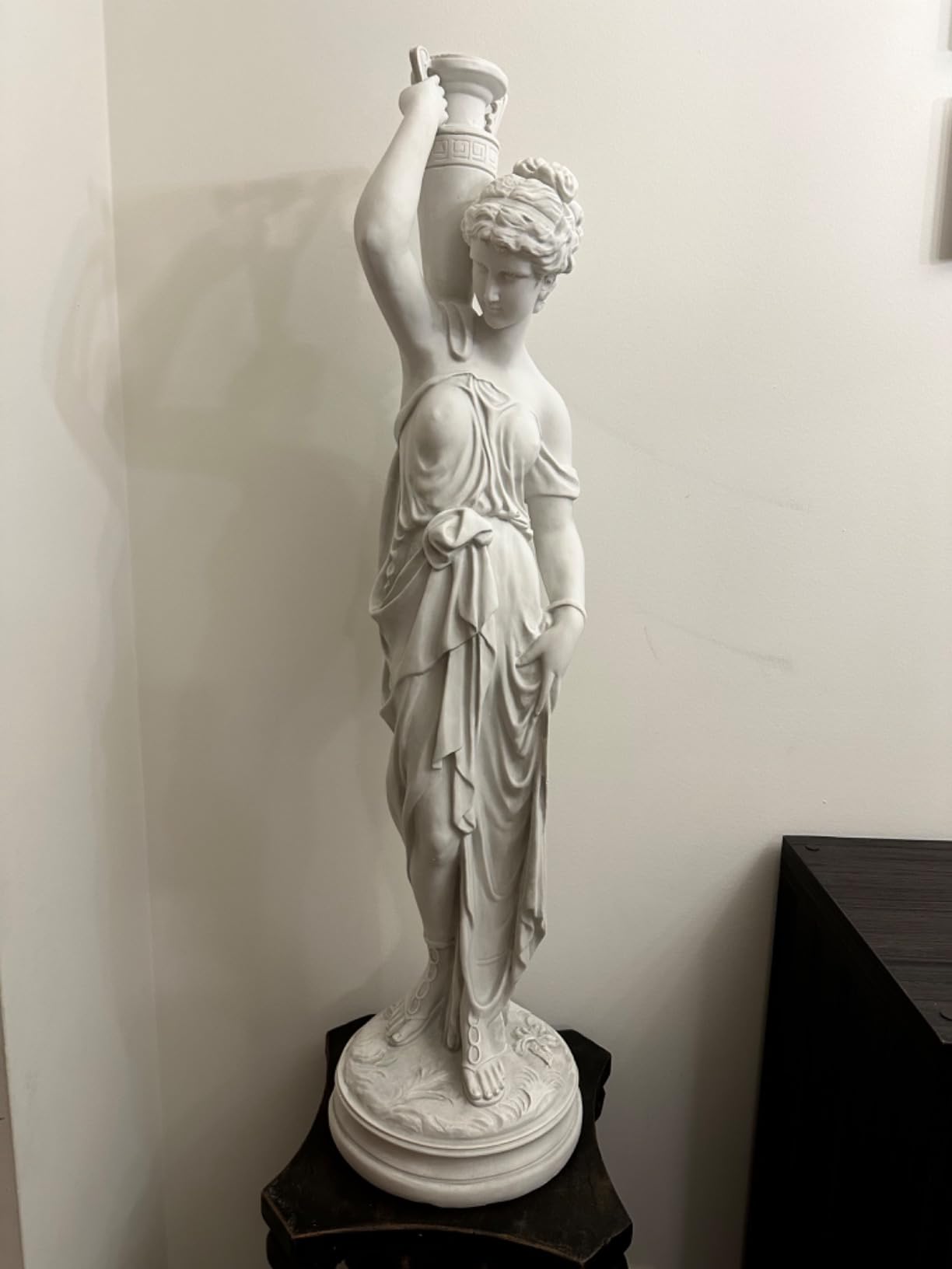 Design Toscano Dione the Divine Greek Water Woman Indoor/Outdoor Garden Statue, Grande, 38 inches tall, Cast Stone Resin, Antique Stone Finish customer photo 1