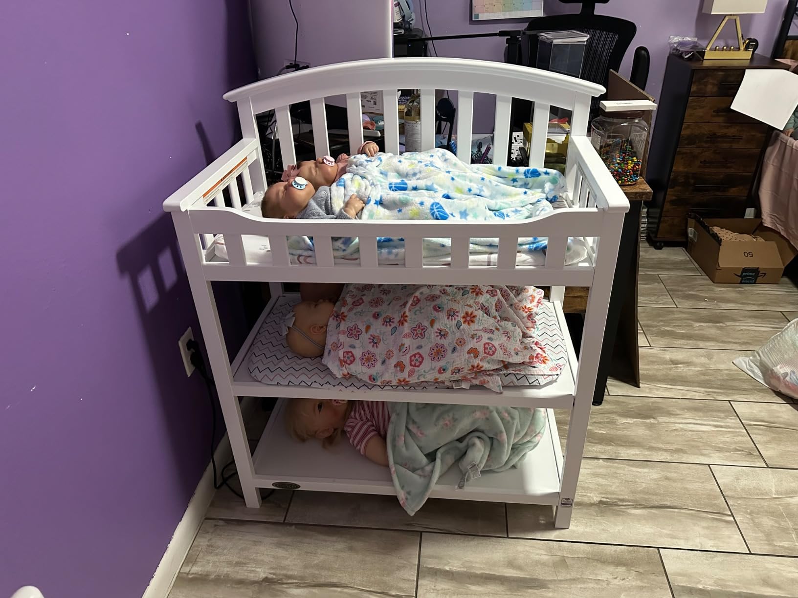 Graco Changing Table with Water-Resistant Changing Pad, White | GREENGUARD Gold Certified Nursery Changing Table, Includes Water-Resistant Changing Pad, 2 Shelves customer photo 2