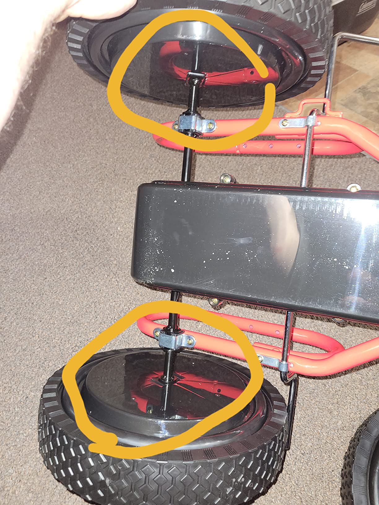hauck Kids Pedal Go Kart, Hurricane 4 Wheel Bike Cart, Ages 4-10, Red customer photo 1