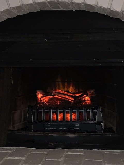 duraflame Electric Log Set 1,000 Sq Ft Heater, Faux Logs Insert with Infrared Flames for Existing Fireplaces, Remote Control Included customer photo 2