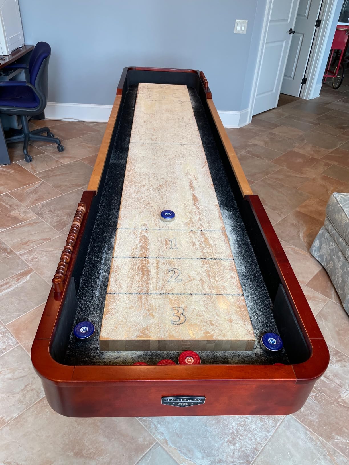 Hathaway Merlot 12 Foot Shuffleboard Table customer photo 1