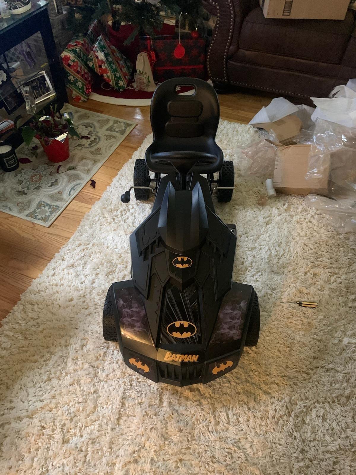 Hauck Batmobile Pedal Go Kart, Superhero Ride-On Car for Kids, Black - Outdoor Ride-On Bicycle Cart with Rubber Tires for Boys and Girls with Adjustable Bucket Seat and Handbrake customer photo 2