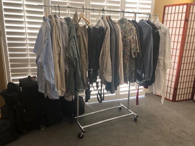 Simple Houseware Heavy Duty Clothing Garment Rack, Holds Up to 150 lbs, 42 to 67 Inches Extendable Rod, Chrome customer photo 1