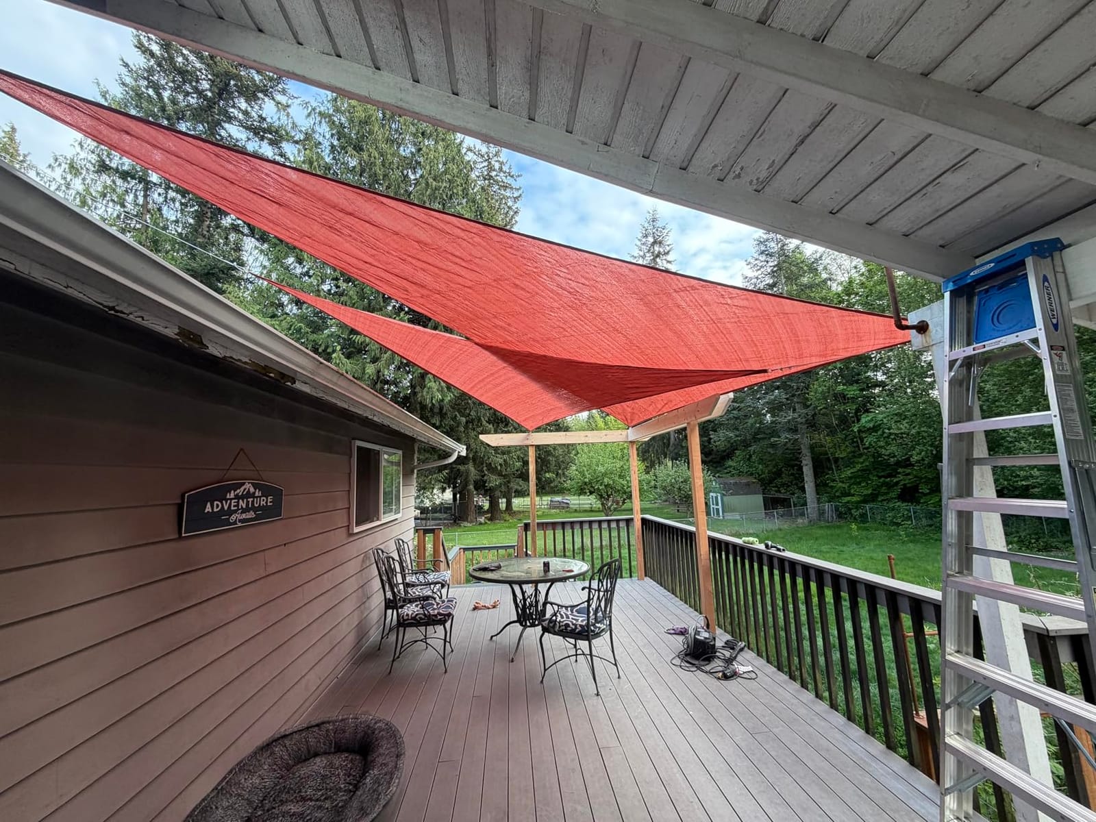 LOVE STORY 12' x 12' x 12' Triangle Sun Shade Sail for Outdoor Patio, Sand | HDPE Fabric, 95% UV Block, Breathable Sunshade customer photo 2