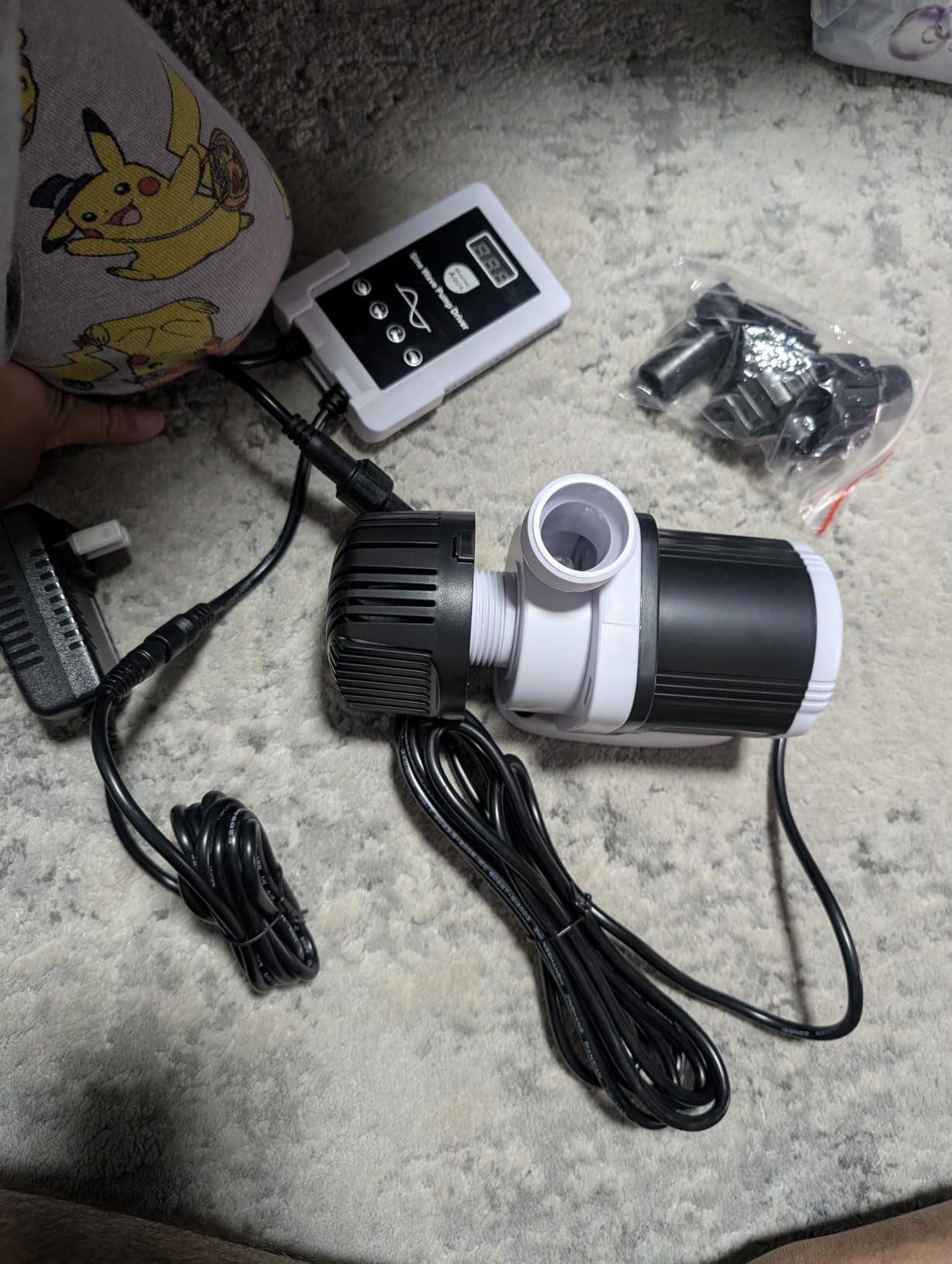 Orlushy dc-12000 Controllable DC aquarium Pump 80W 3100GPH-marine wavemaker return pump with sine wave Controller for salt/Freshwater fish reef tank sump Circulation customer photo 2