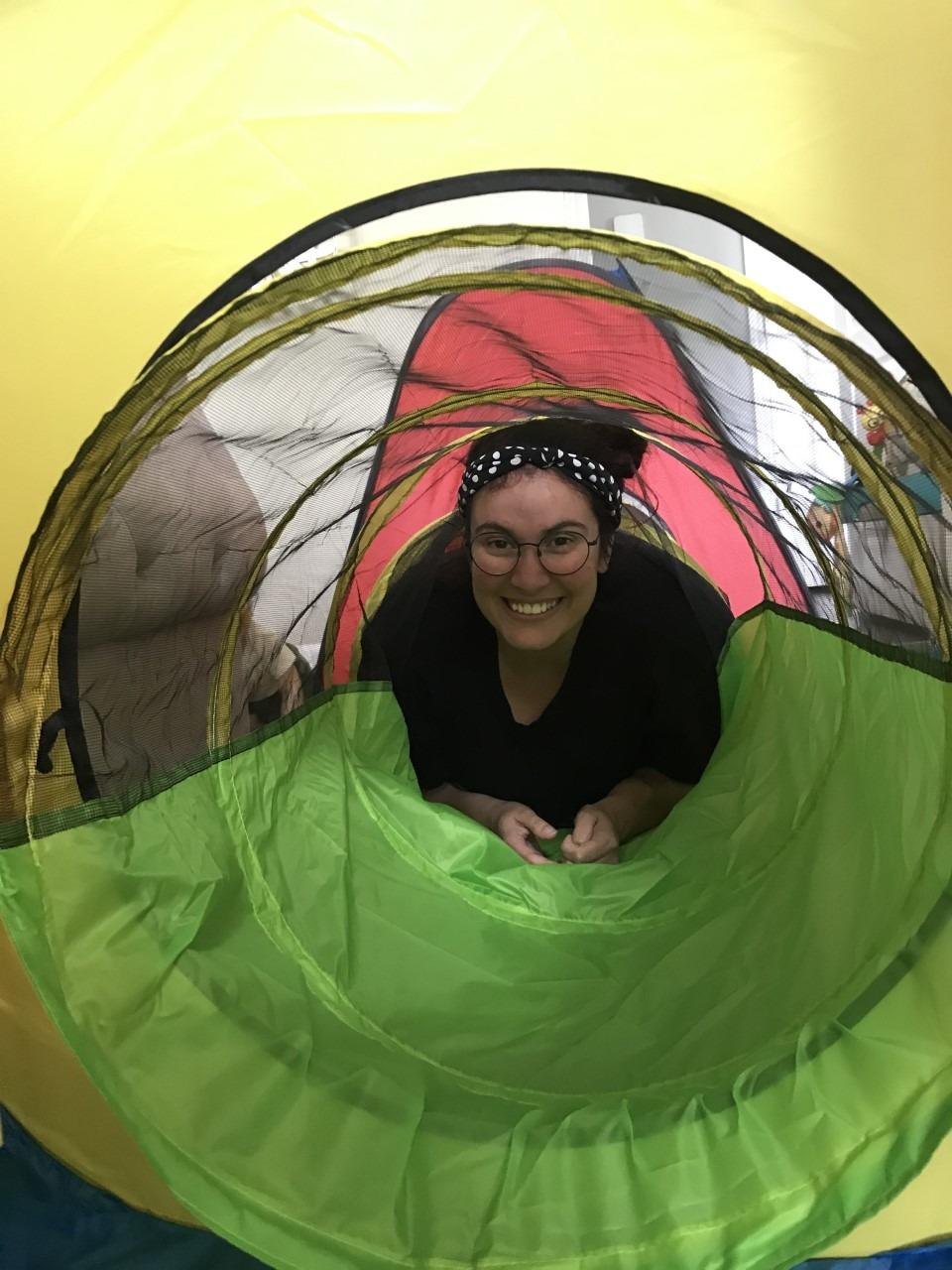 UTEX 3 in 1 Pop Up Play Tent with Tunnel, Indoor/Outdoor Playhouse | Baby Ball Pit, Tunnel Toys for Toddlers 1-3, Soft Neutral Style, Tear-resistant Fabric, 1 year old boy gifts customer photo 2