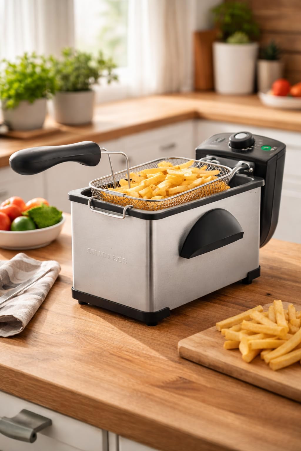 OVENTE Electric Deep Fryer, 2L Capacity, 1500W, Silver FDM2201BR | Lid w/ Viewing Window and Odor Filter, Adjustable Temperature, Removable Frying Basket and Easy to Clean Stainless Steel Body customer photo 2
