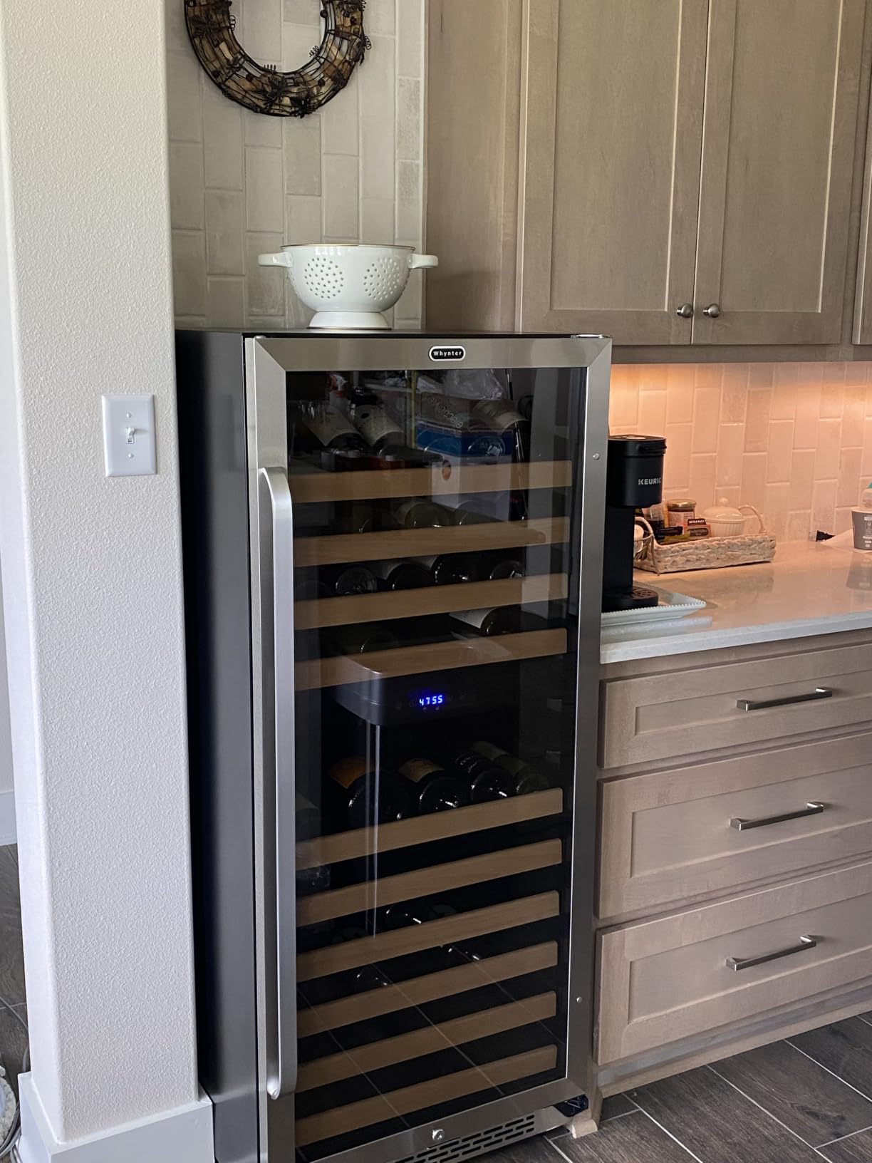 Whynter Built-in Wine Refrigerator, 100 Bottle, Large Capacity, BWR-1002SD | Digital Temperature Control and UV Protected Glass Door, Quiet Compressor Cooling, Stores and Chills Your Wine Collection customer photo 2