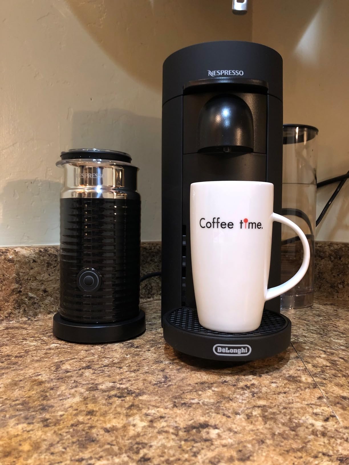 Nespresso Vertuo Plus Deluxe Coffee Machine with Milk Frother, Matte Black customer photo 1