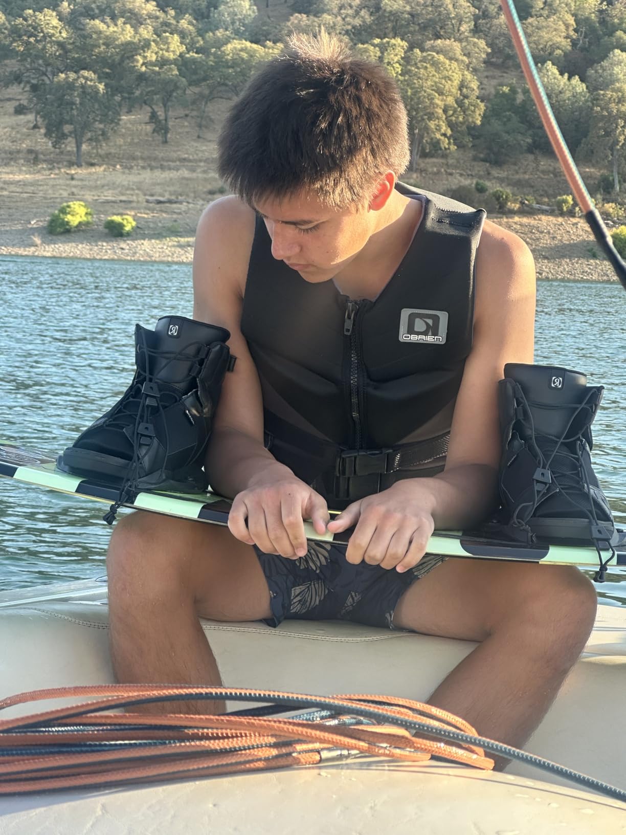 RONIX Men's Divide Wakeboard Boots | Durable Soft Cushioned Bindings with Easy-Entry Lacing System, Open Toe, Universal Fit & Lightweight MainFrame Chassis customer photo 1
