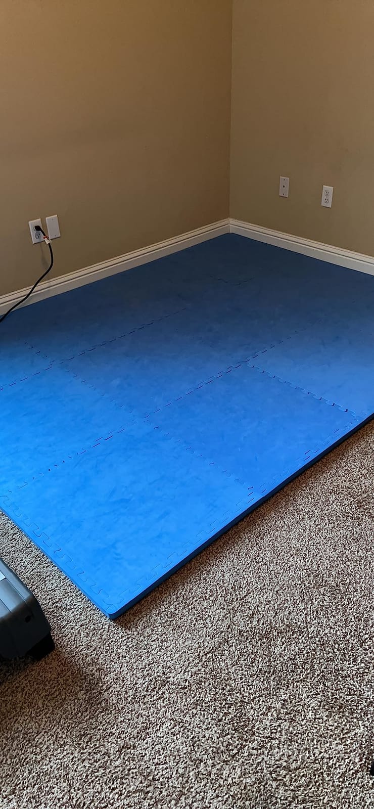 We Sell Mats 1 Inch Thick Martial Arts EVA Foam Exercise Mat, Tatami Pattern, Interlocking Floor Tiles for Home Gym, MMA, Anti-Fatigue Mats, 24 in x 24 in customer photo 1