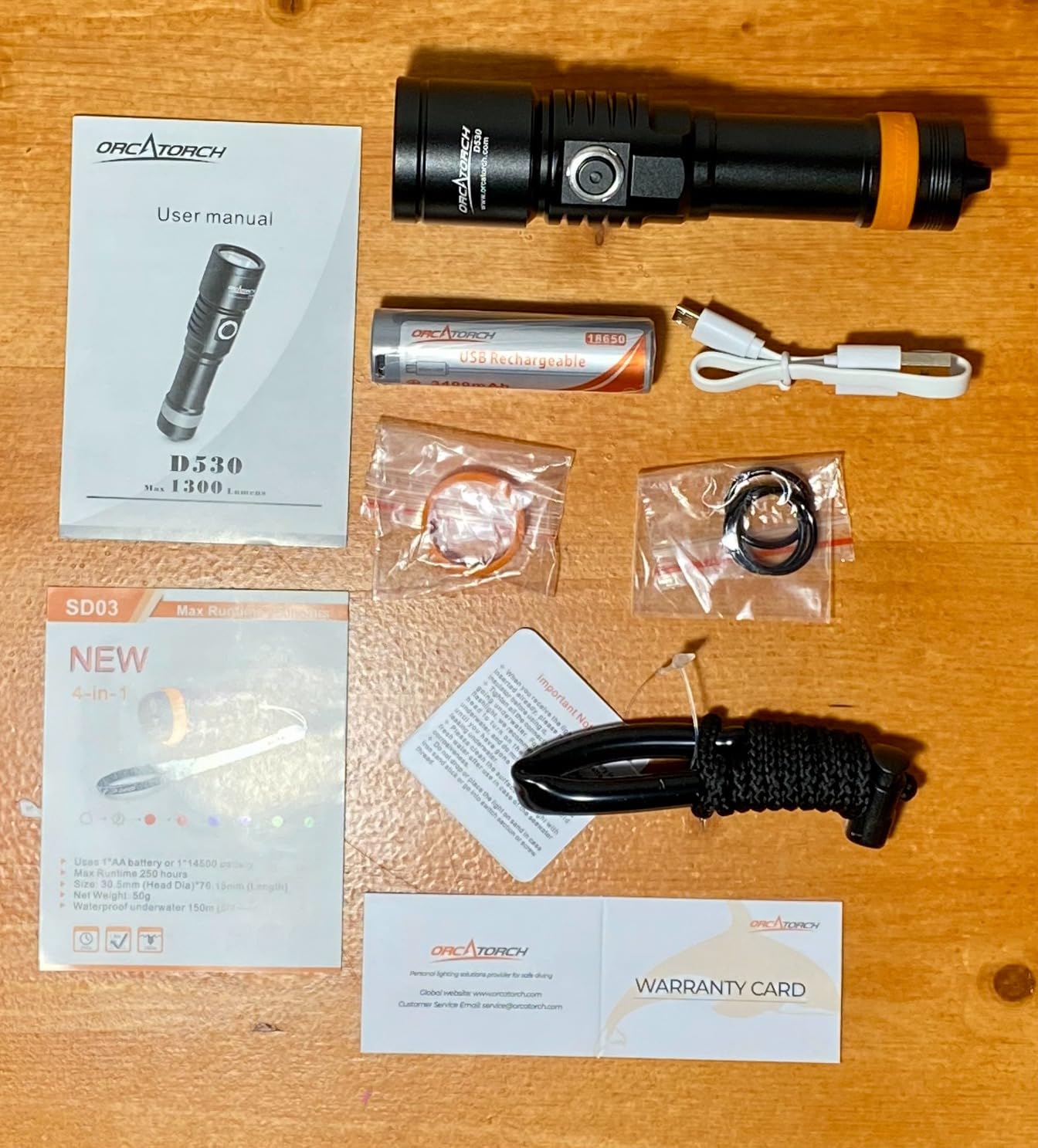 ORCATORCH D530 1500 Lumens Scuba Dive Light with 6500K Cold White Light | 3 Modes (High/Low/SOS), 7° Narrow Beam for Deep Penetration, IP68 Waterproof, Ideal for Night Diving & Technical Diving customer photo 2